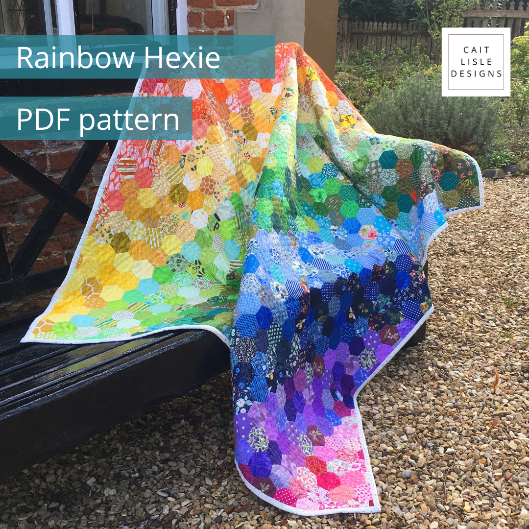 Rainbow Hexie Quilt | PDF Pattern