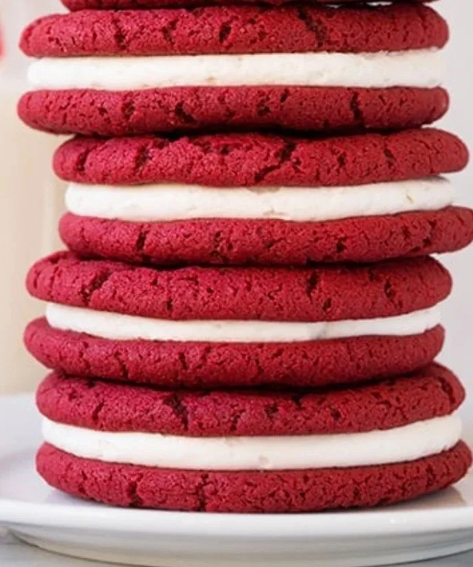 Red Velvet Honey Cookies
