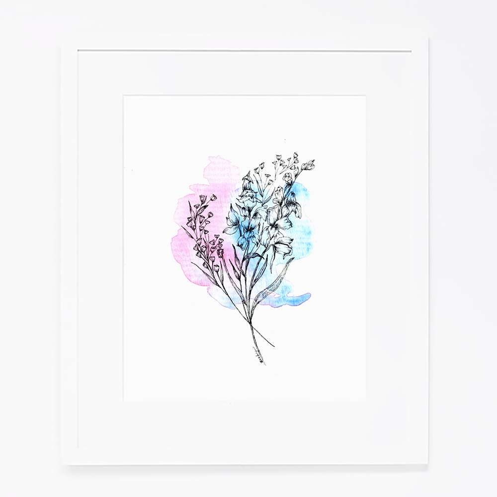 Art Print Snapdragon Statice The Morning