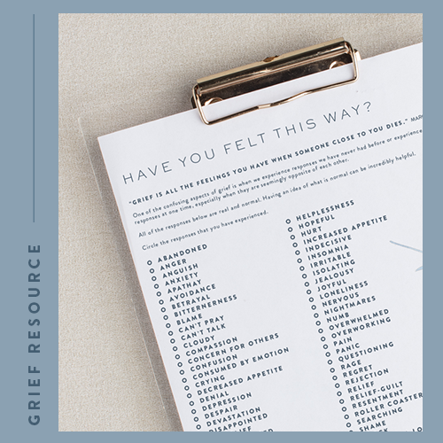 Have You Felt This Way? | A Free Grief Response Checklist
