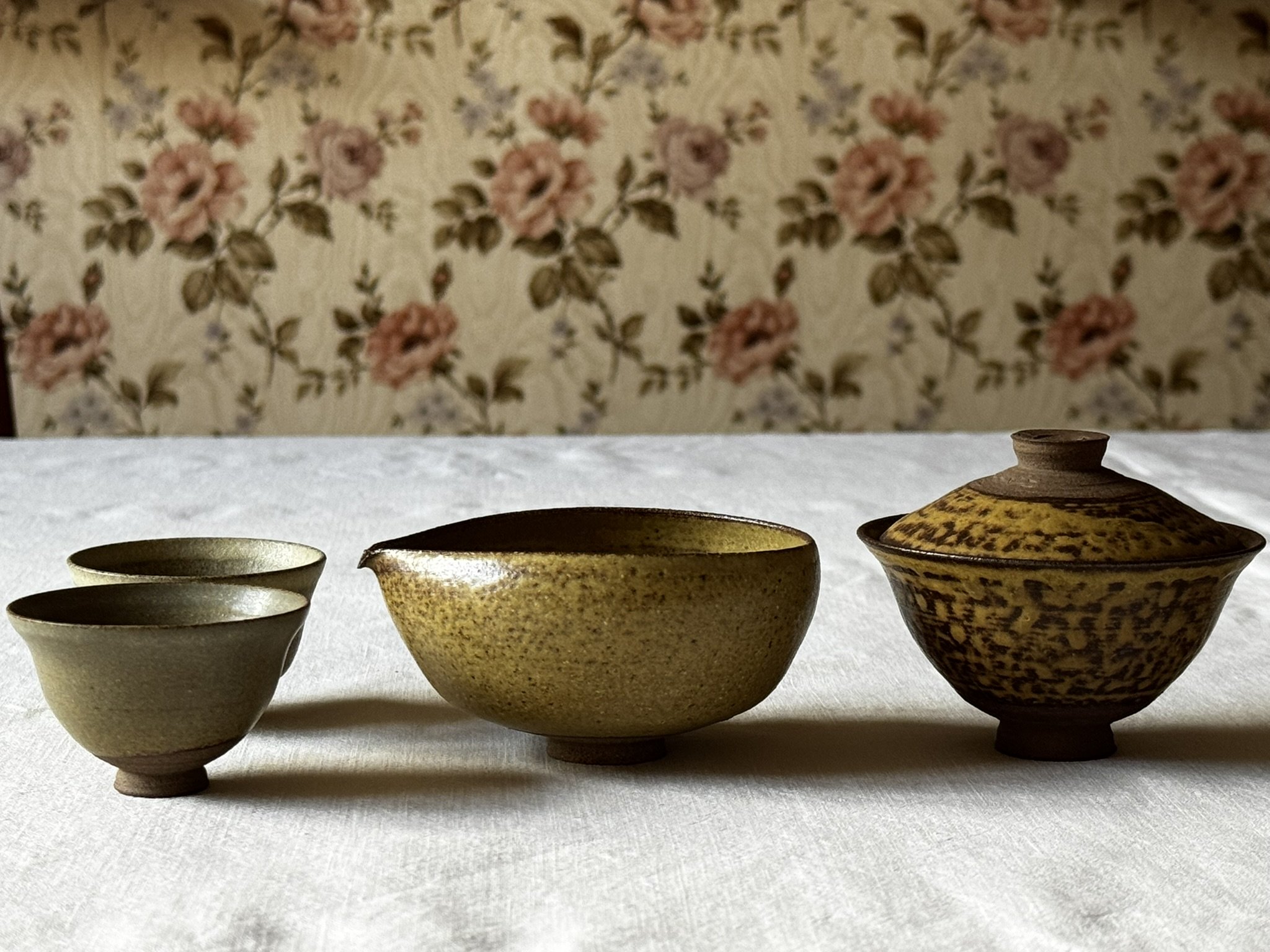 Gaiwan, verseuse et 2 tasses