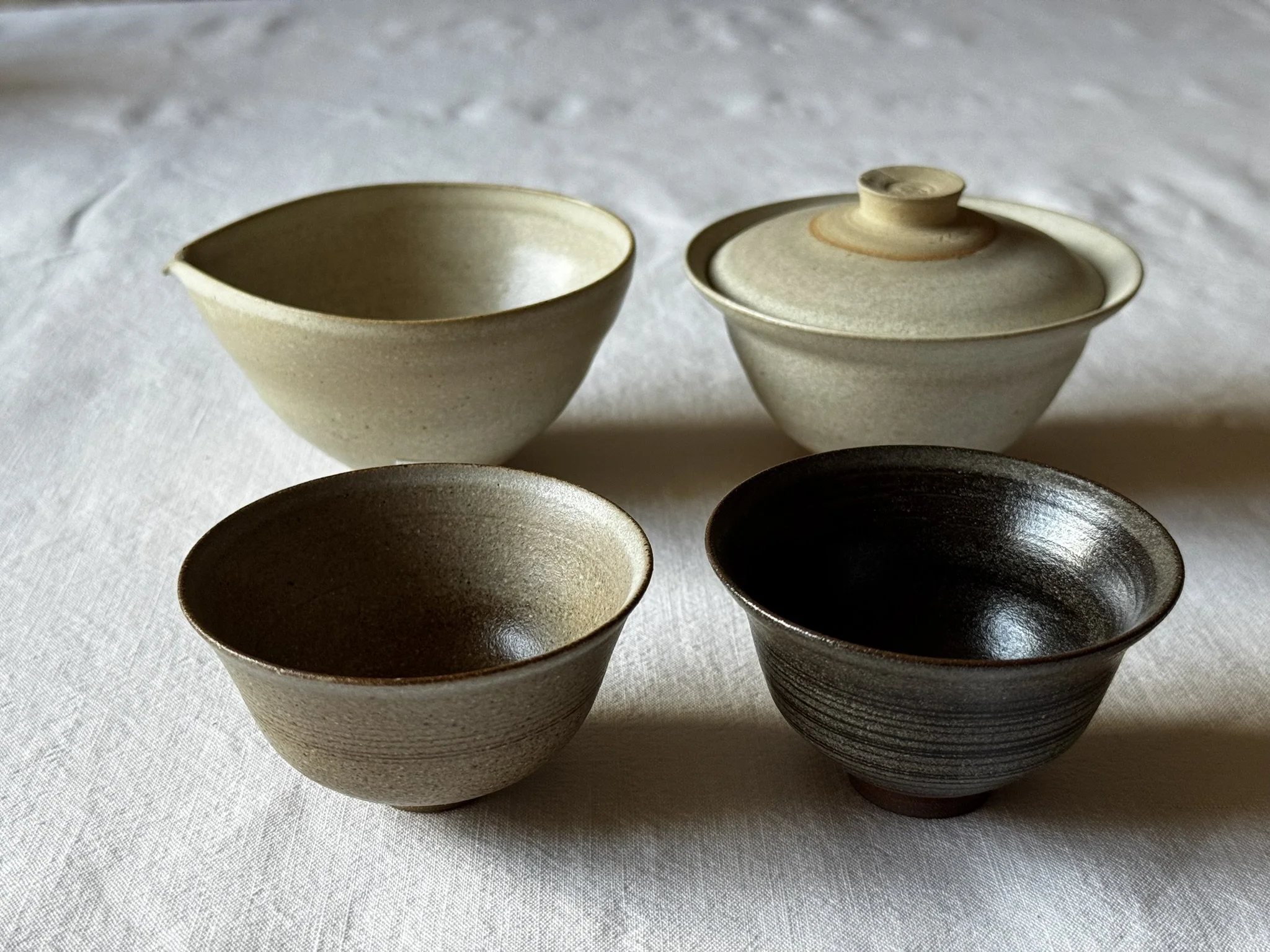 Grand gaiwan, verseuse et 2 tasses