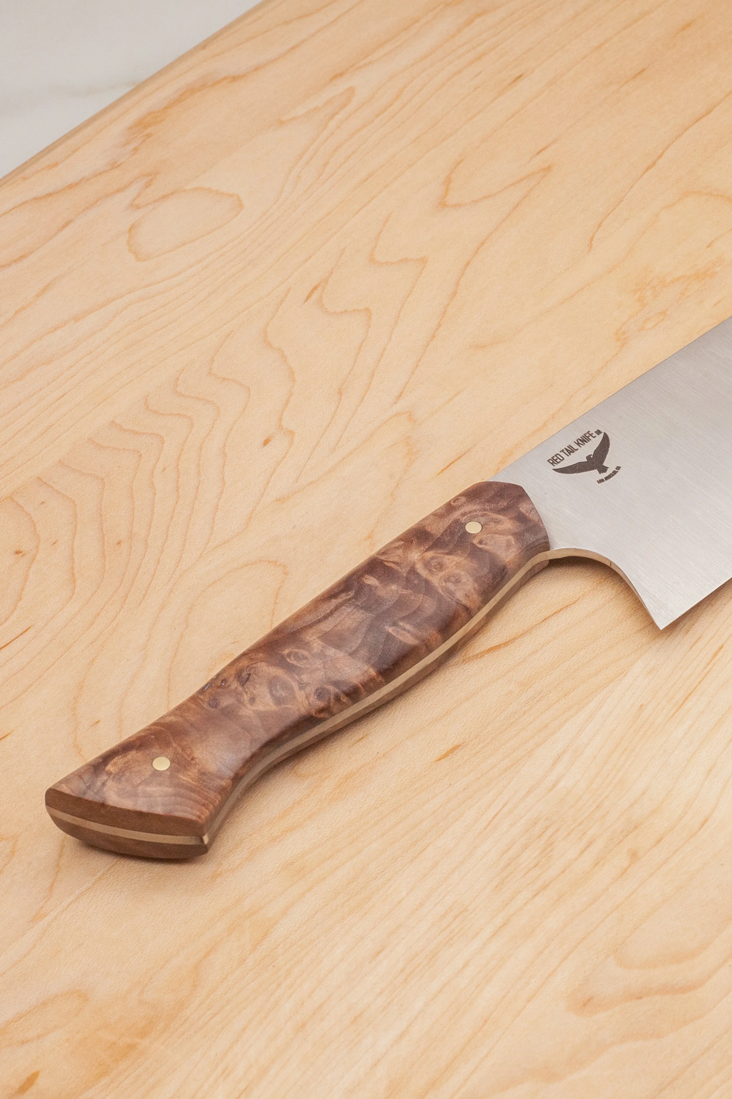 NITRO V CHEF'S KNIFE WITH CURLY MAPLE SCALES