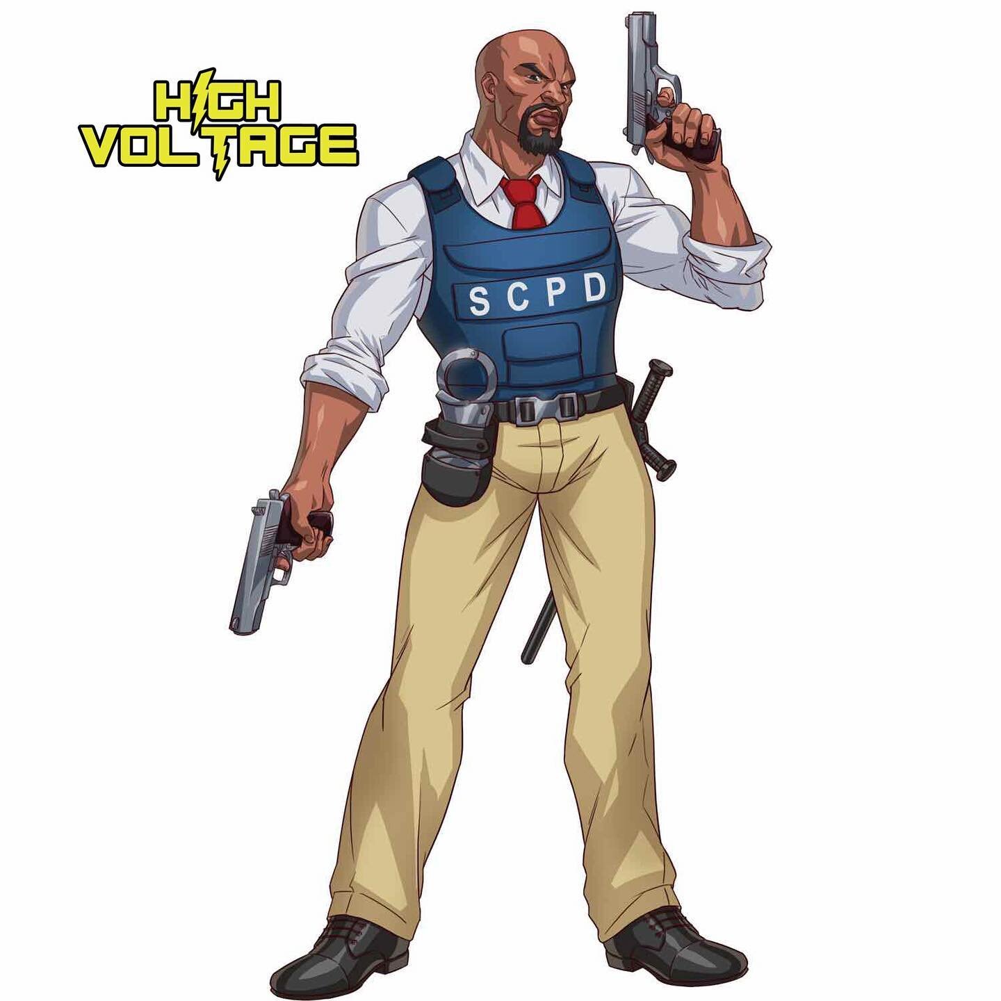Annnddd it&rsquo;s done! Here is the completed image of Commissioner Watts 🙌🏾👏🏾!

In High Voltage, Commissioner Watts is the head honcho of the police force. He takes his job very seriously and wants to ensure the city is safe for its citizens an