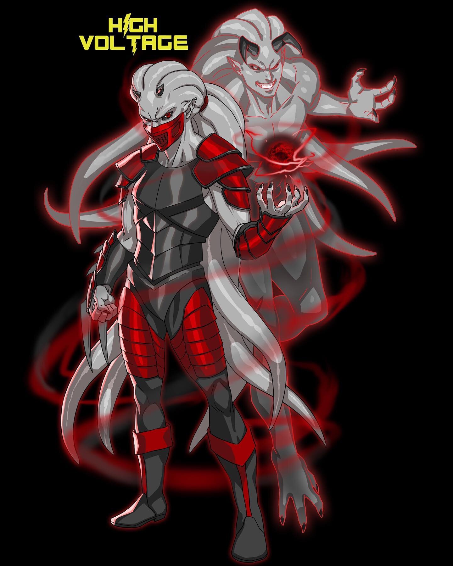 Here&rsquo;s the final piece! The alien with the red/black armor is Xeis. The alien behind him is Xandross.

Xandross is the God of Darkness and he was killed by Atticus (the God of Light) during the early years of the universe. However, Xandross wil