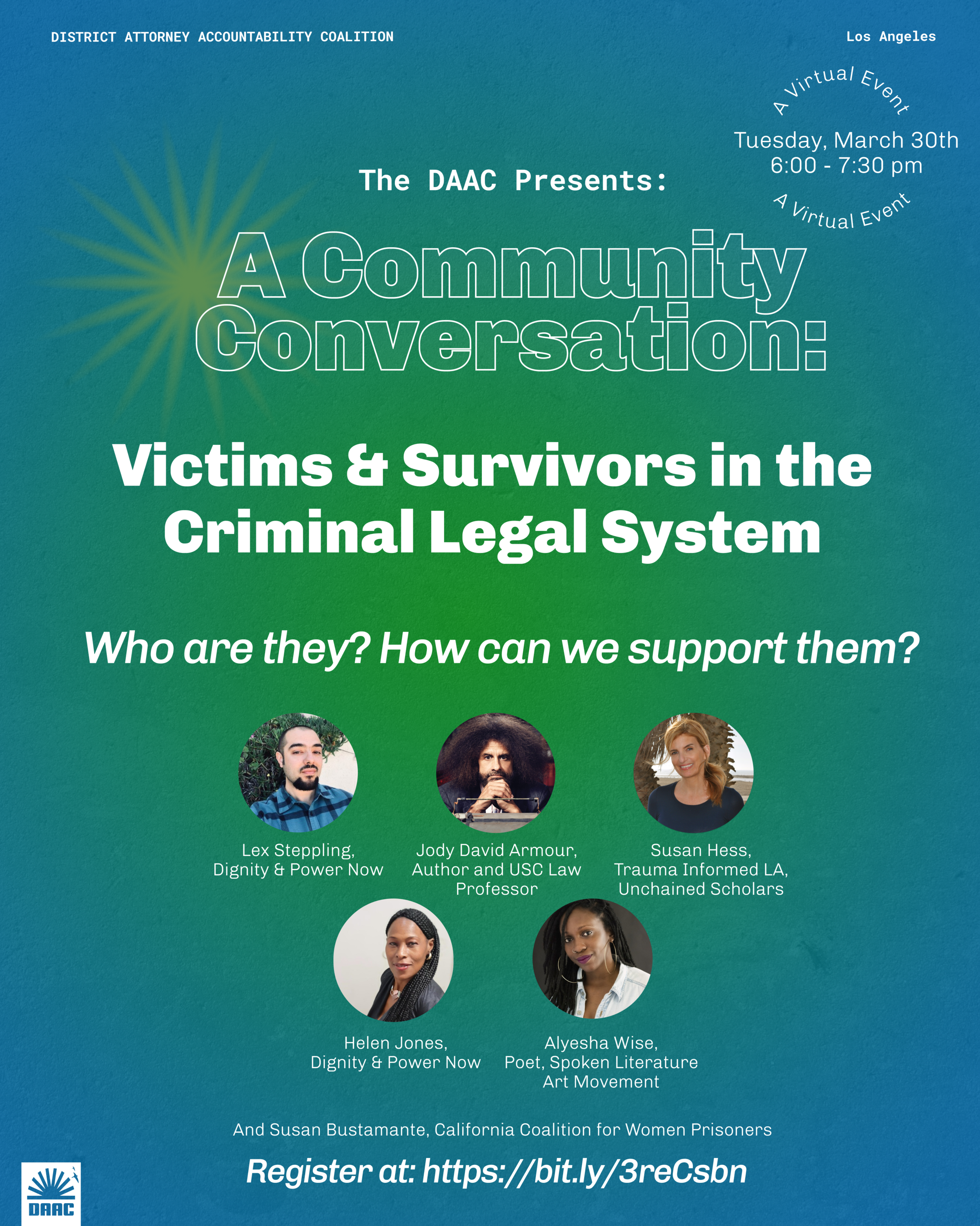A Community Conversation: Victims &amp; Survivors in the Criminal Legal System