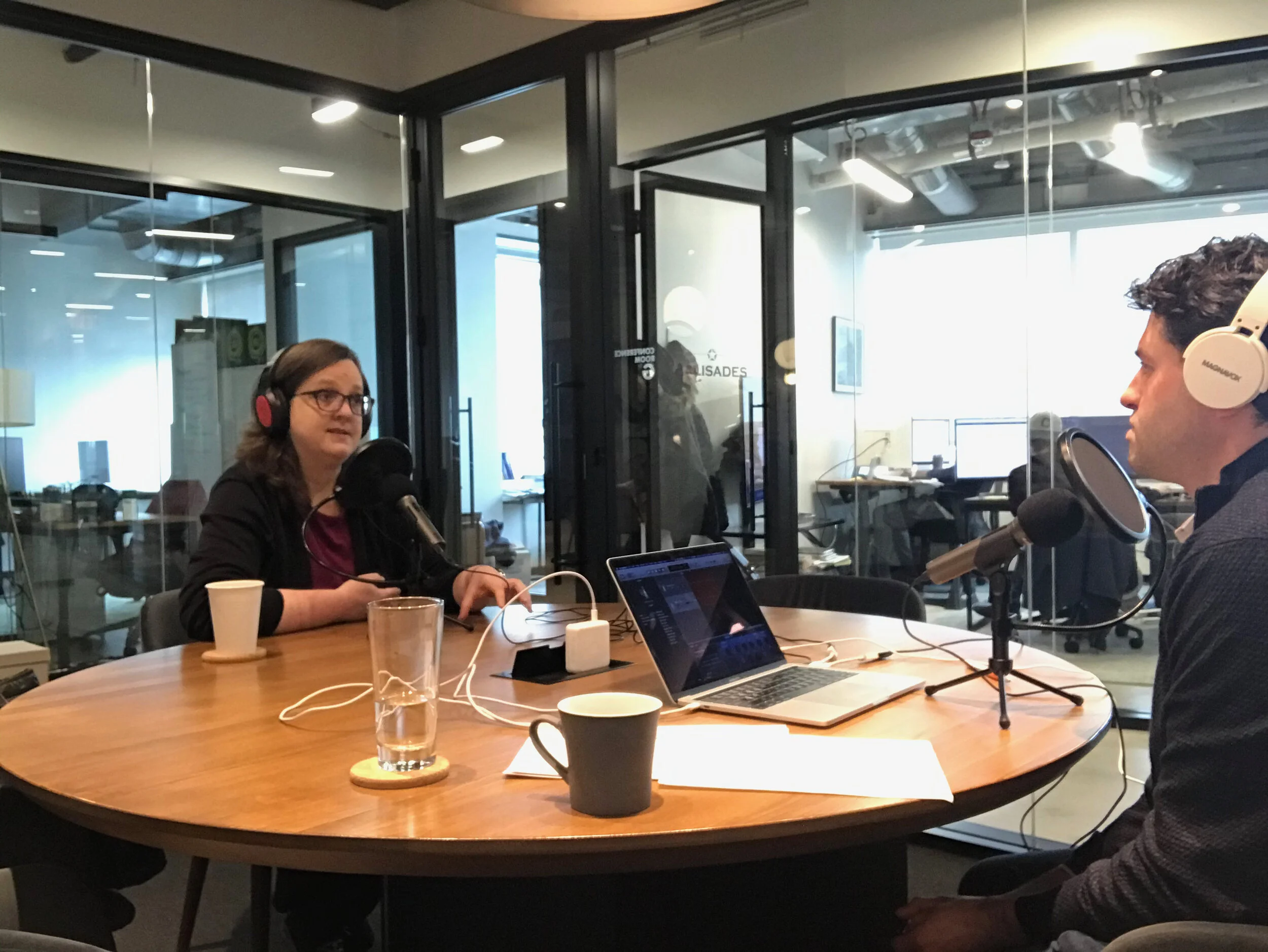 Aaron interviewing Marnie Dawson of Dawson Relocation Services.