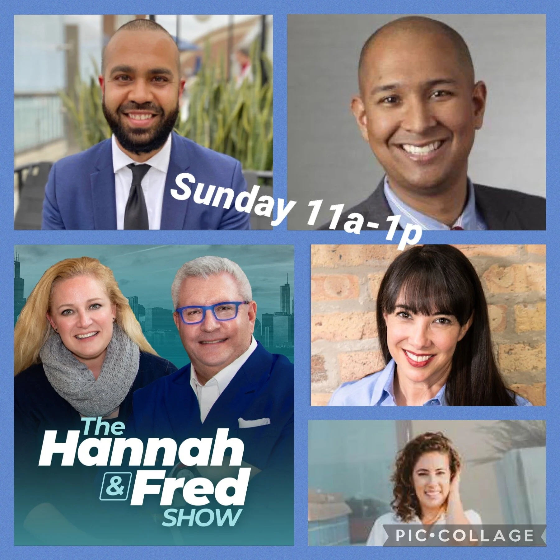Sunday from 11:00 a.m. to 1:00 p.m. Central on The Hannah & Fred Show , Dr Raj Dasgupta discusses the current state of rising COVID numbers, herd immunity, and the vaccine for tweens. Patti Vasquez talks with us about the commercialization of true crime, and how a new docu-series on a serial killer affects her as the sister of one of the victims. Chelsea Austin helps us find joy every day, and we “Say What” with Jay Kopp from Chicago Star Media, as we discuss the headlines that everyone is talking about.