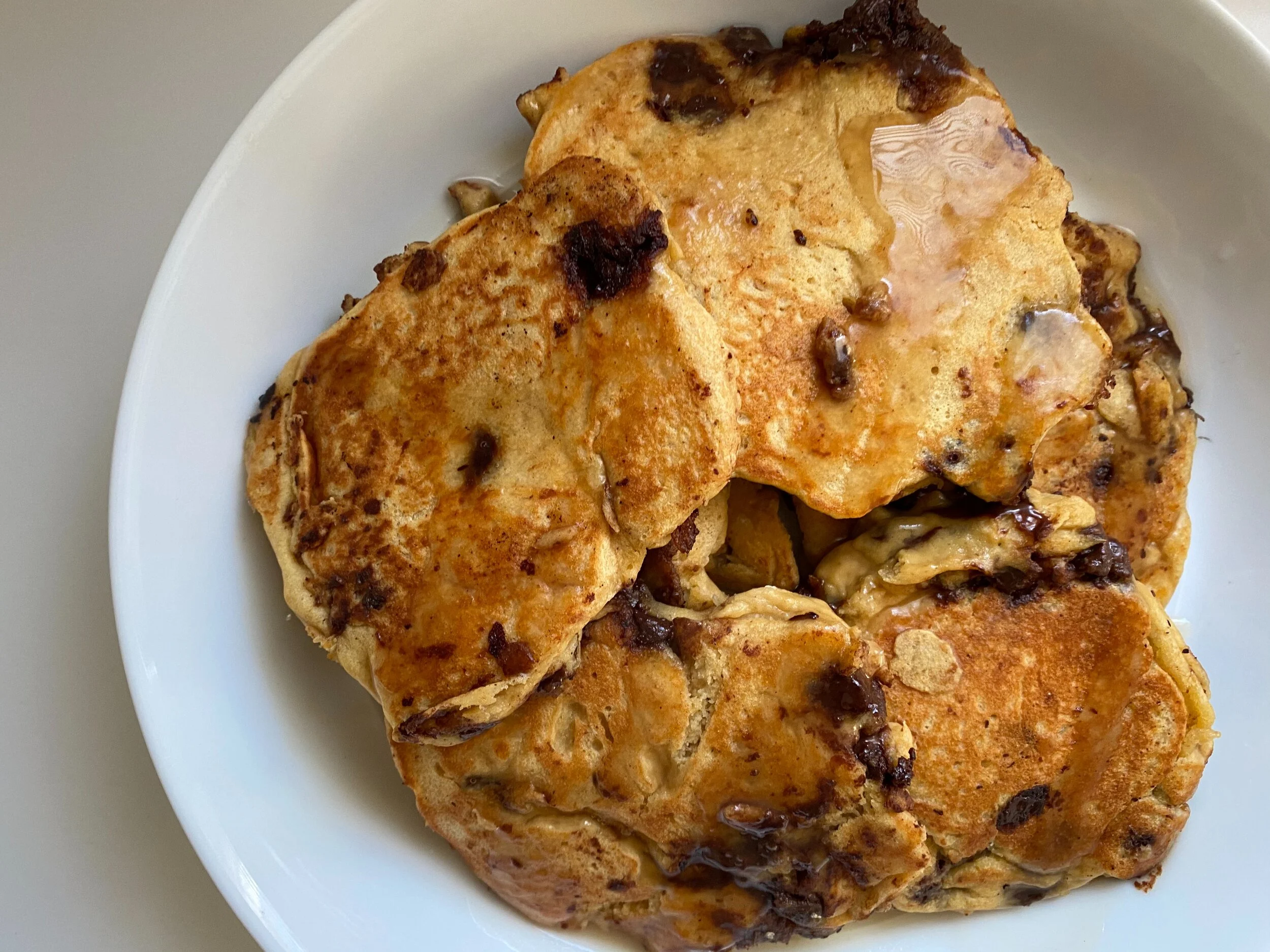 Protein Chocolate Chip Pancakes