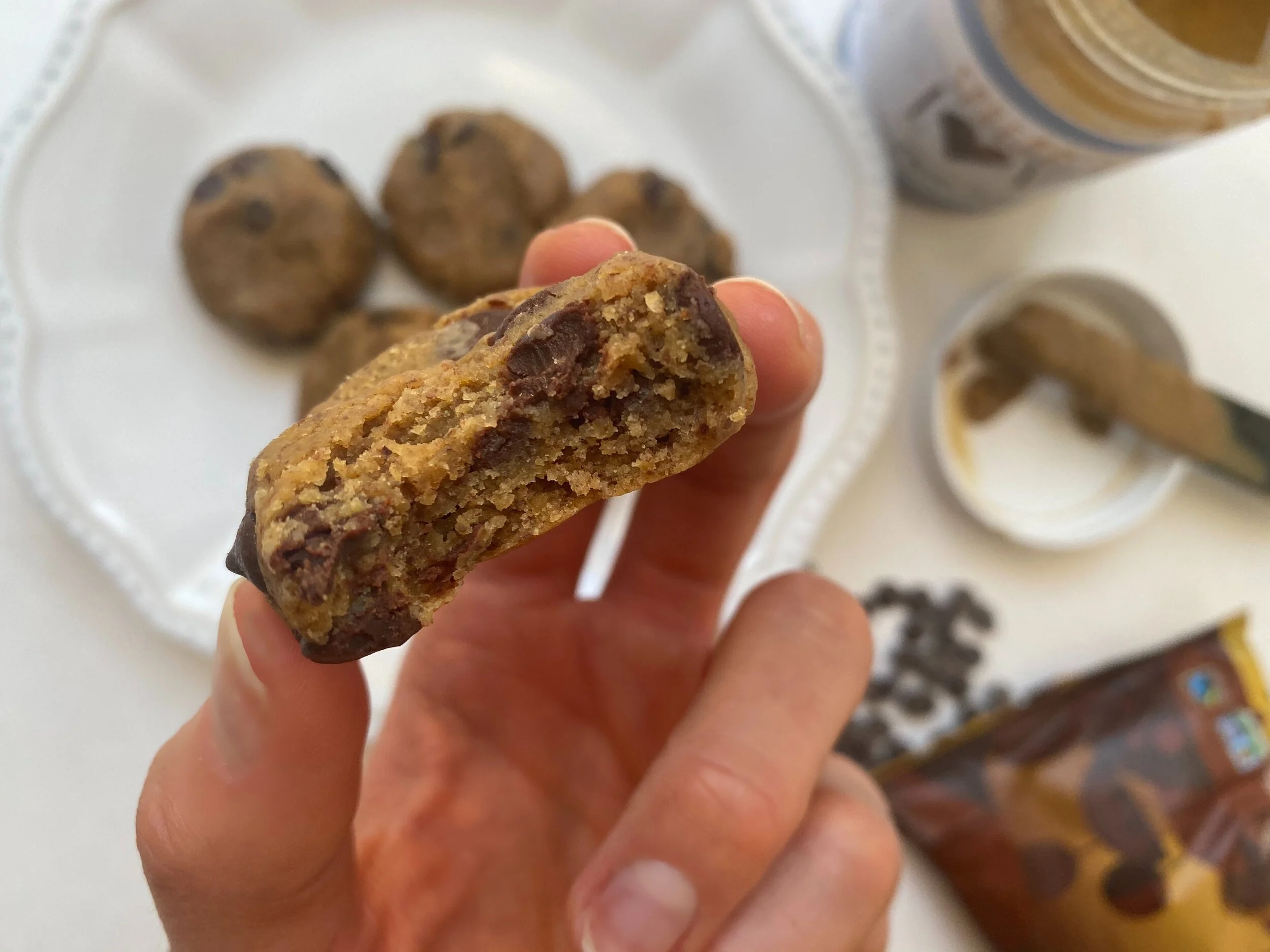 chickpea almond butter cookies