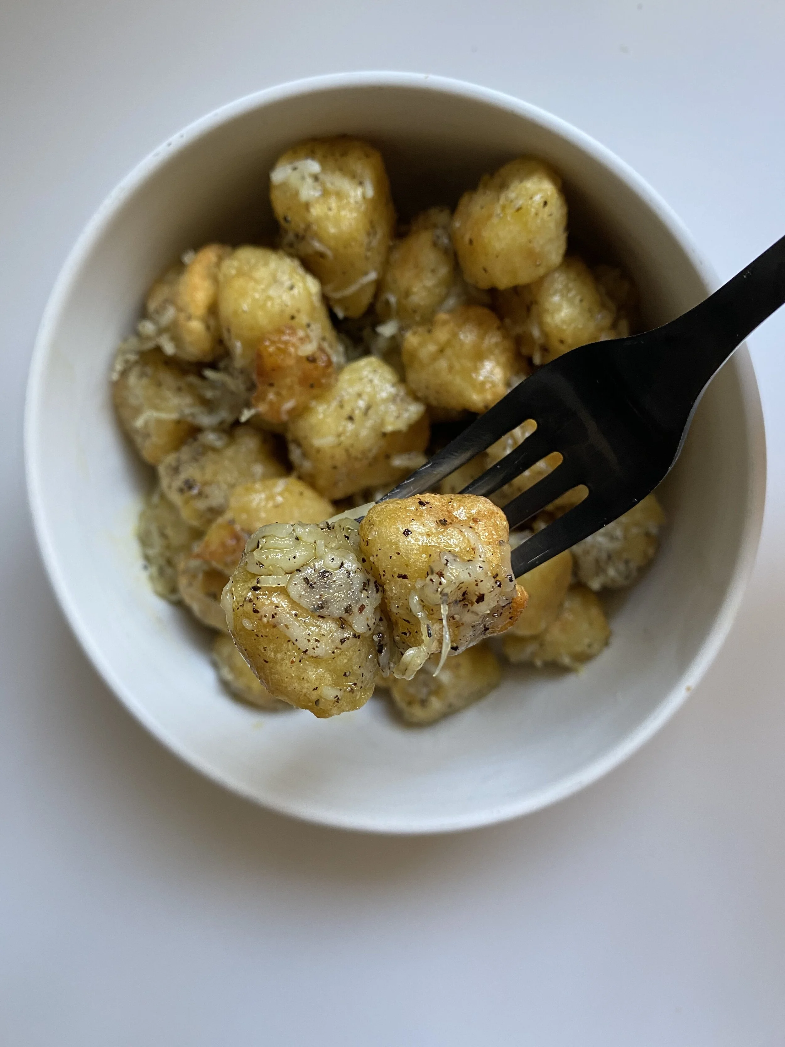 cacio e pepe cauliflower gnocchi
