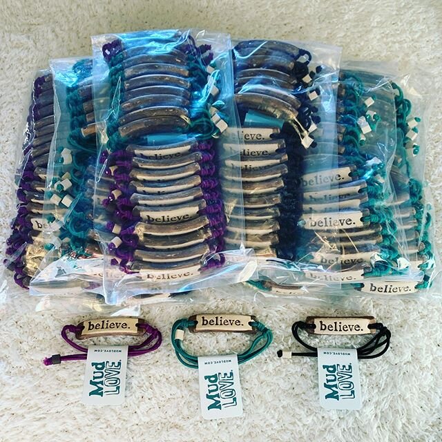Bittersweet Believe delivery today. Thank you @mudlove Every bracelet provides one week of clean water. Handmade in the USA. Looking forward to distributing these to our students and team! Keep believing! #journeytobelieve #ctia #inclusionrules