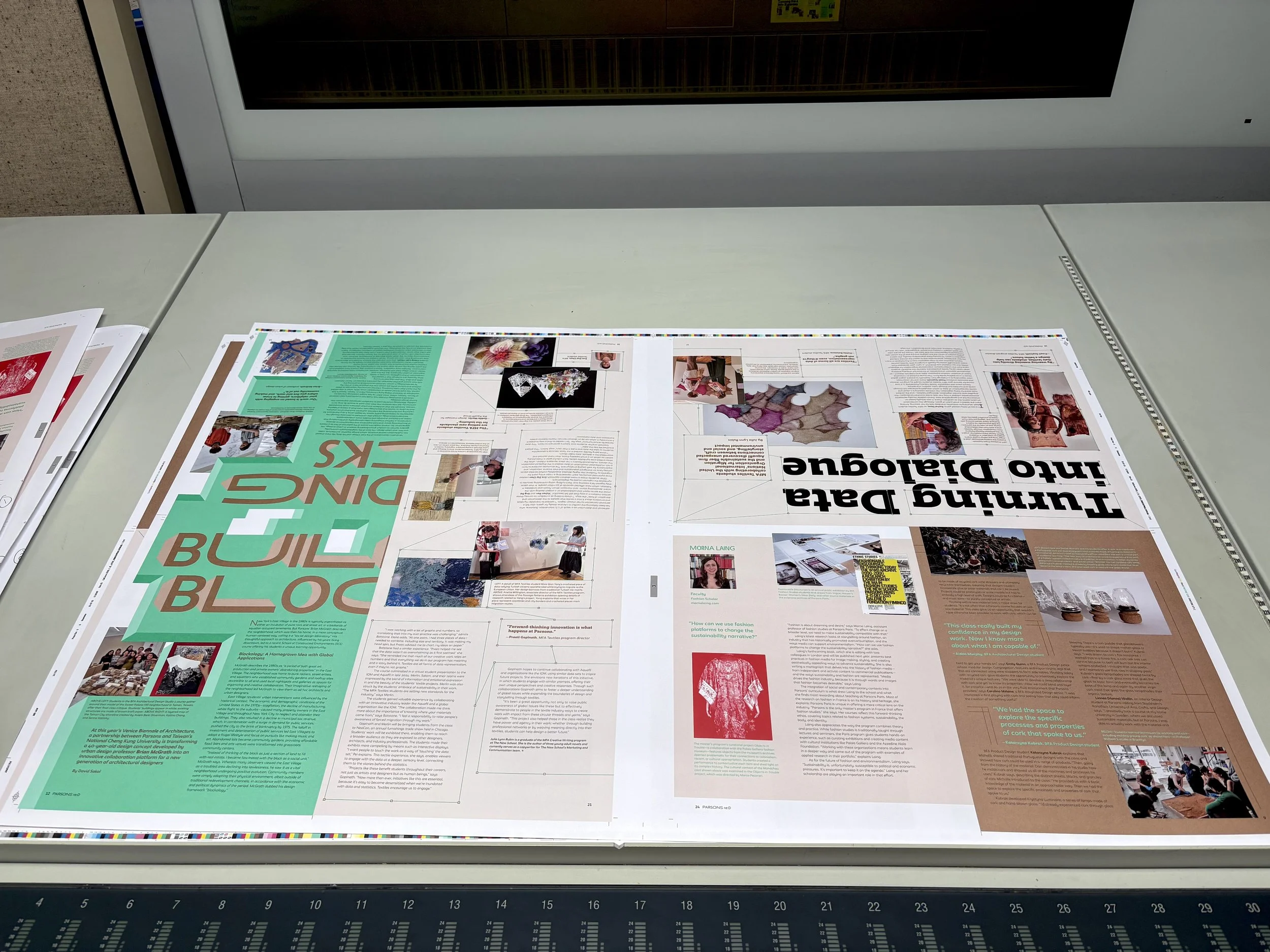 Press sheets for re:D Magazine