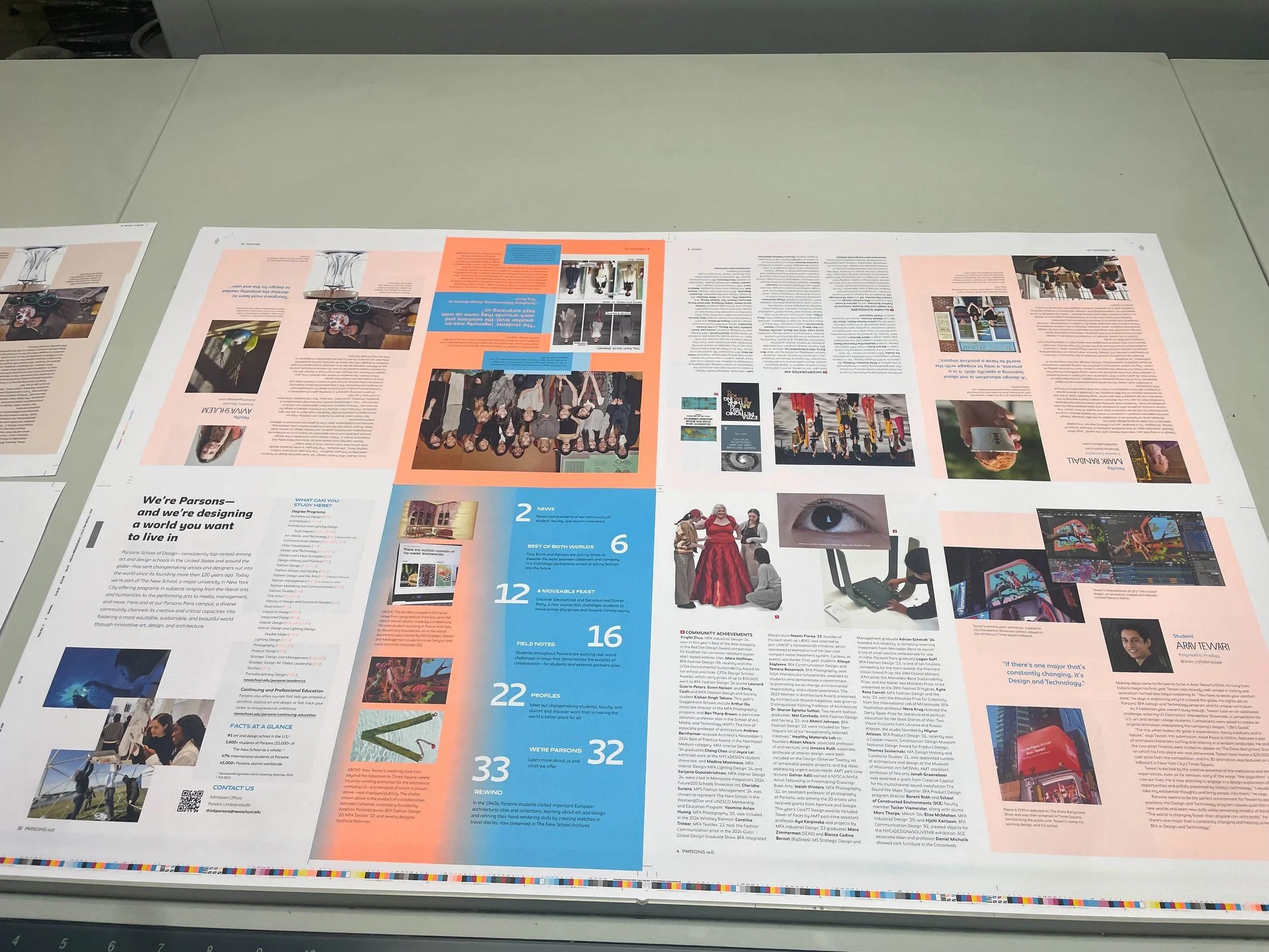 Press sheets for re:D Magazine