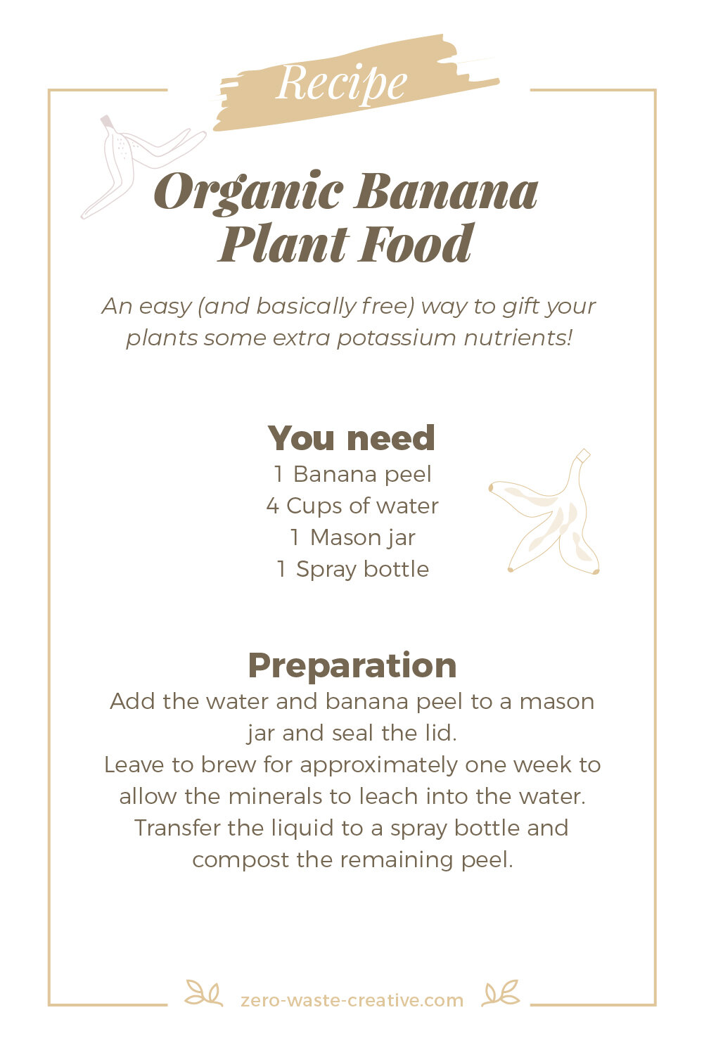 DIY Organic Banana Plant Food — Zero Waste Creative