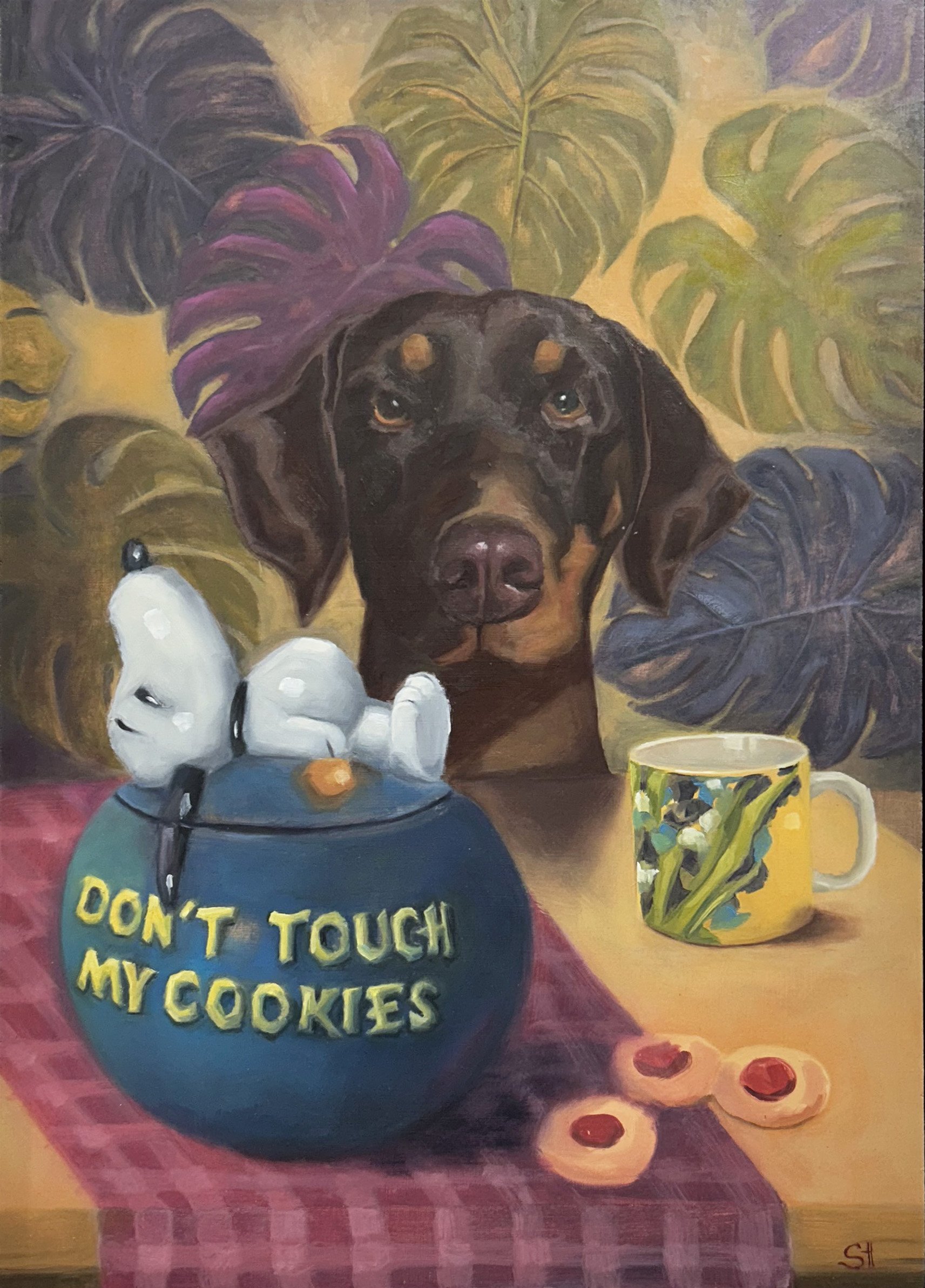Koekjes! / Cookies!, 45 x 32 cm, oil on masonite, 2026