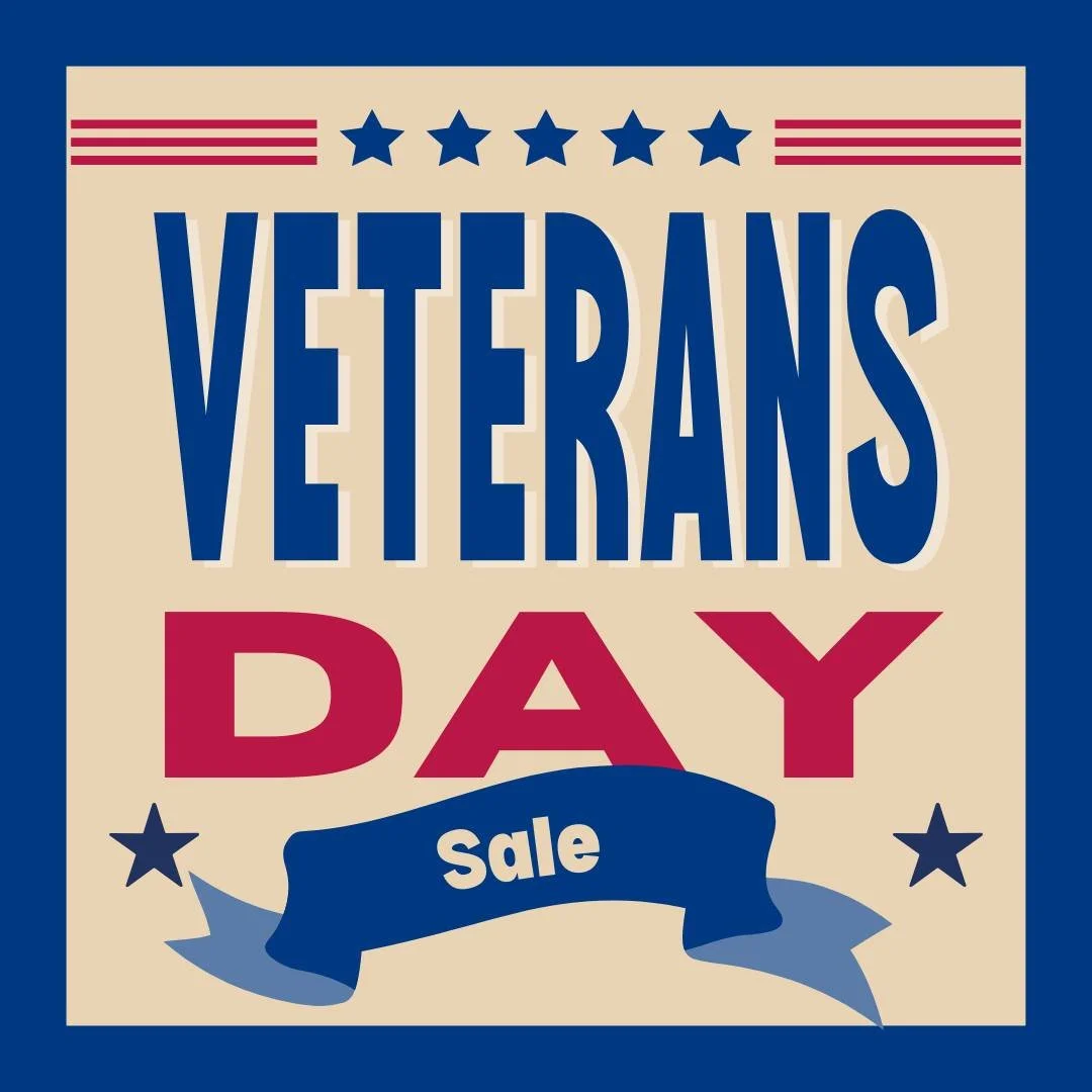 ✨Veteran's Day Sale! Save 24% off all items above $10 and 5% off all items $10 and below! November 8-11!
