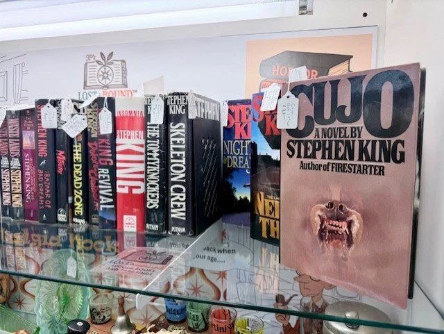 #waybackwednesday❤️ Wayback because these books were written years ago and are still beloved!  Check out Booth 601 for your next spine-tingling reading adventure! #heretodaymaybetomorrowmaybenot #antiques #decorandmore #vintage #rocantiques #roc #cdg