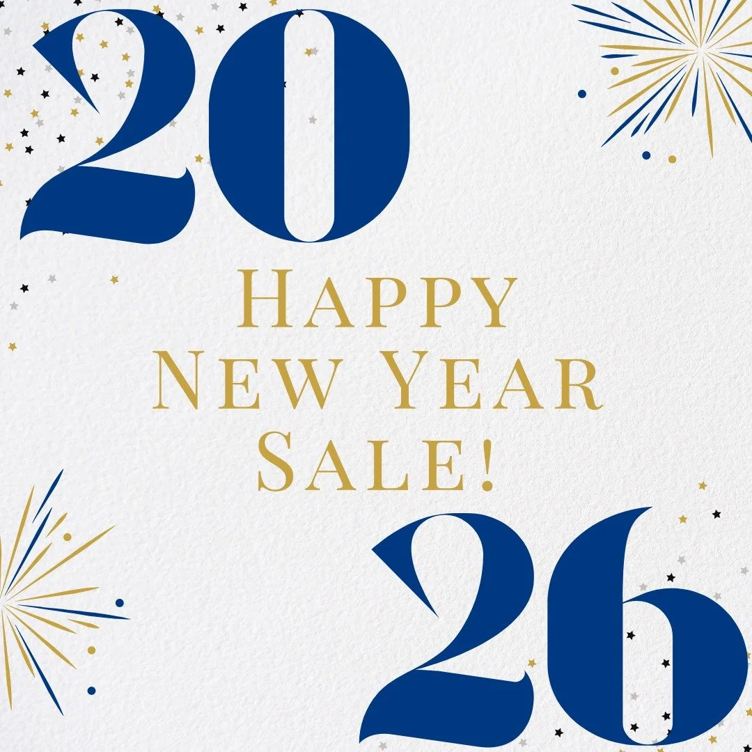 HAPPY NEW YEAR!! We're open - come in and save 24% on items over $10, 5% off items $10 and below!  Sale runs through Sunday!