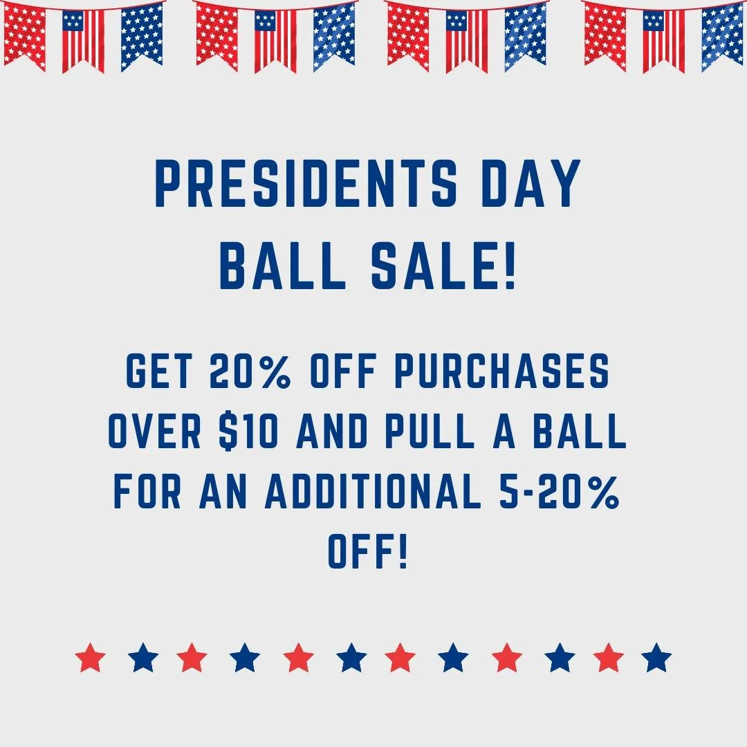 Ball Sale!  Stop in today through Monday!
