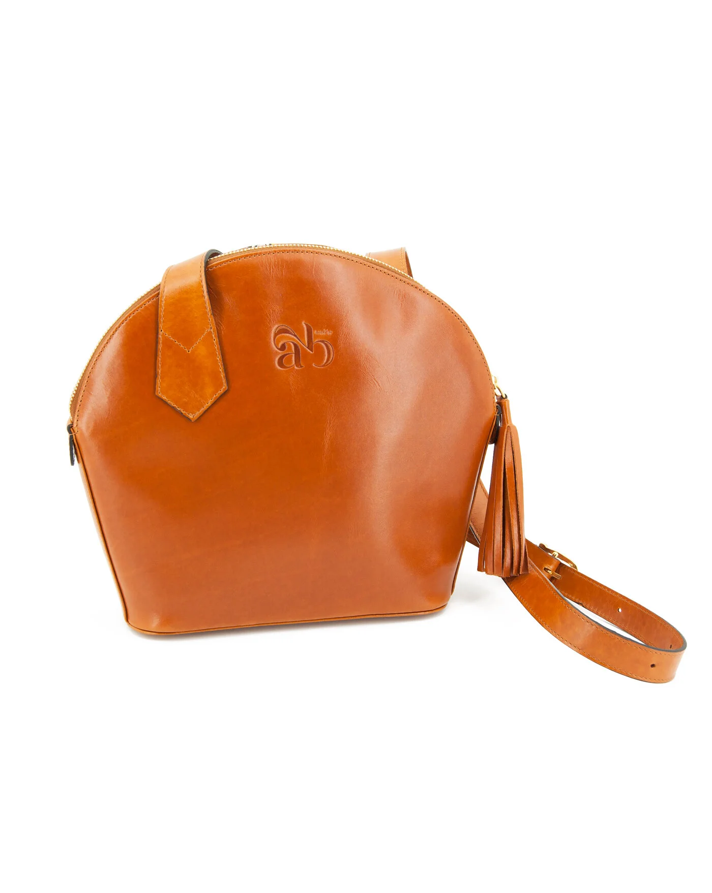cognac leather handbag