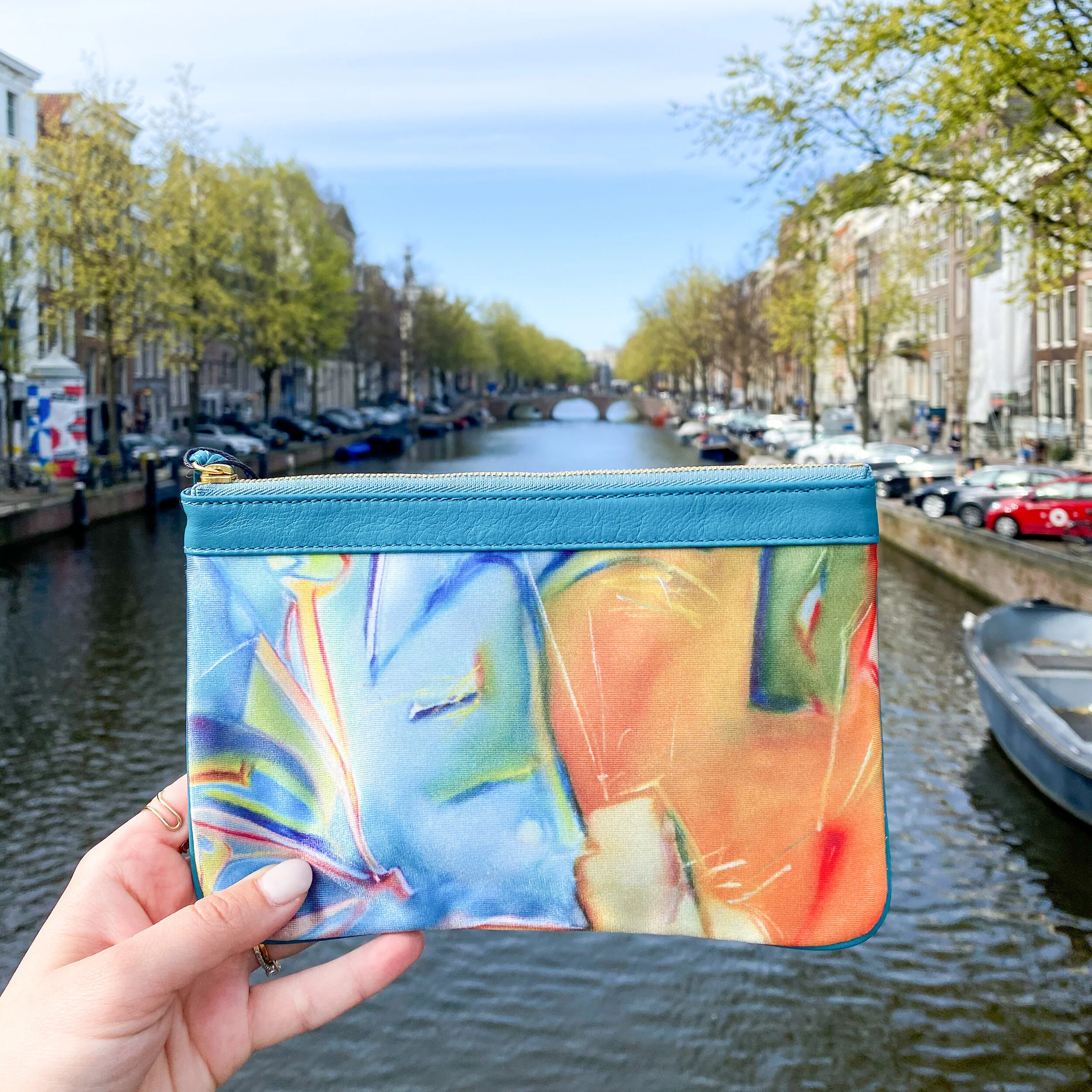 Make-Up Kit, artwork Marie-Christine Thiercelin turquoise leather