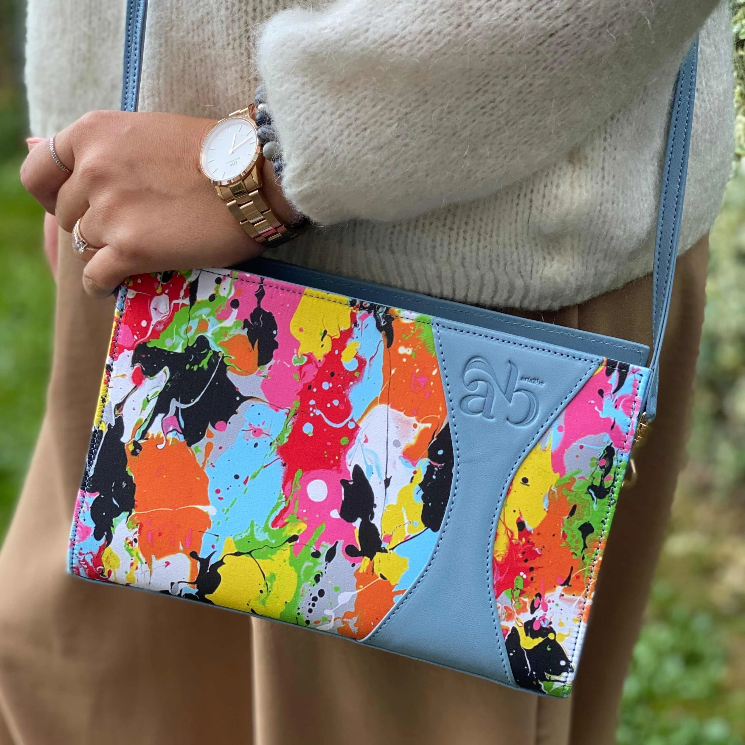 Clutch Bag Zoé, artwork of Isabelle Pelletane