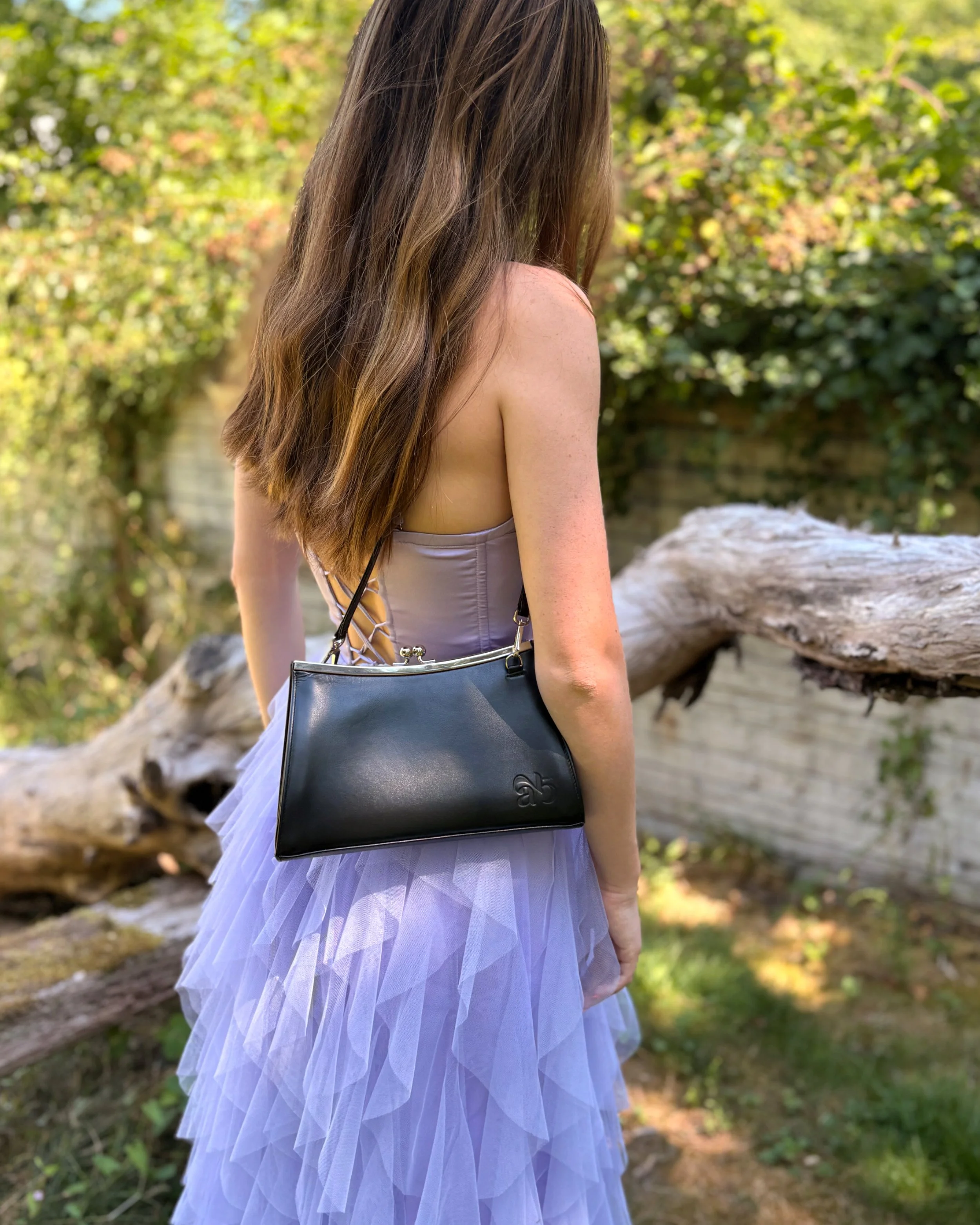 Handbag Aretha black leather