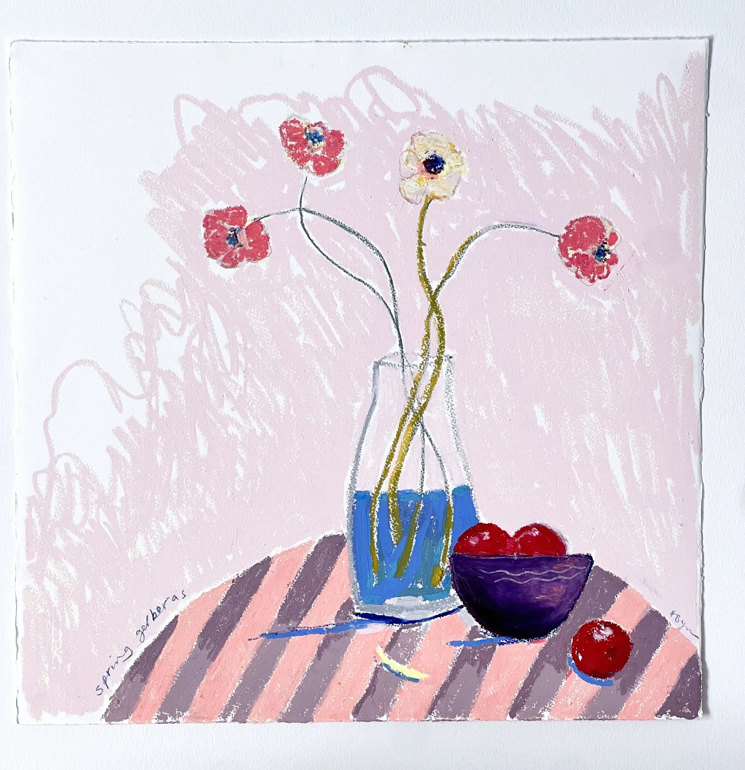 Spring gerberas:paper.jpg