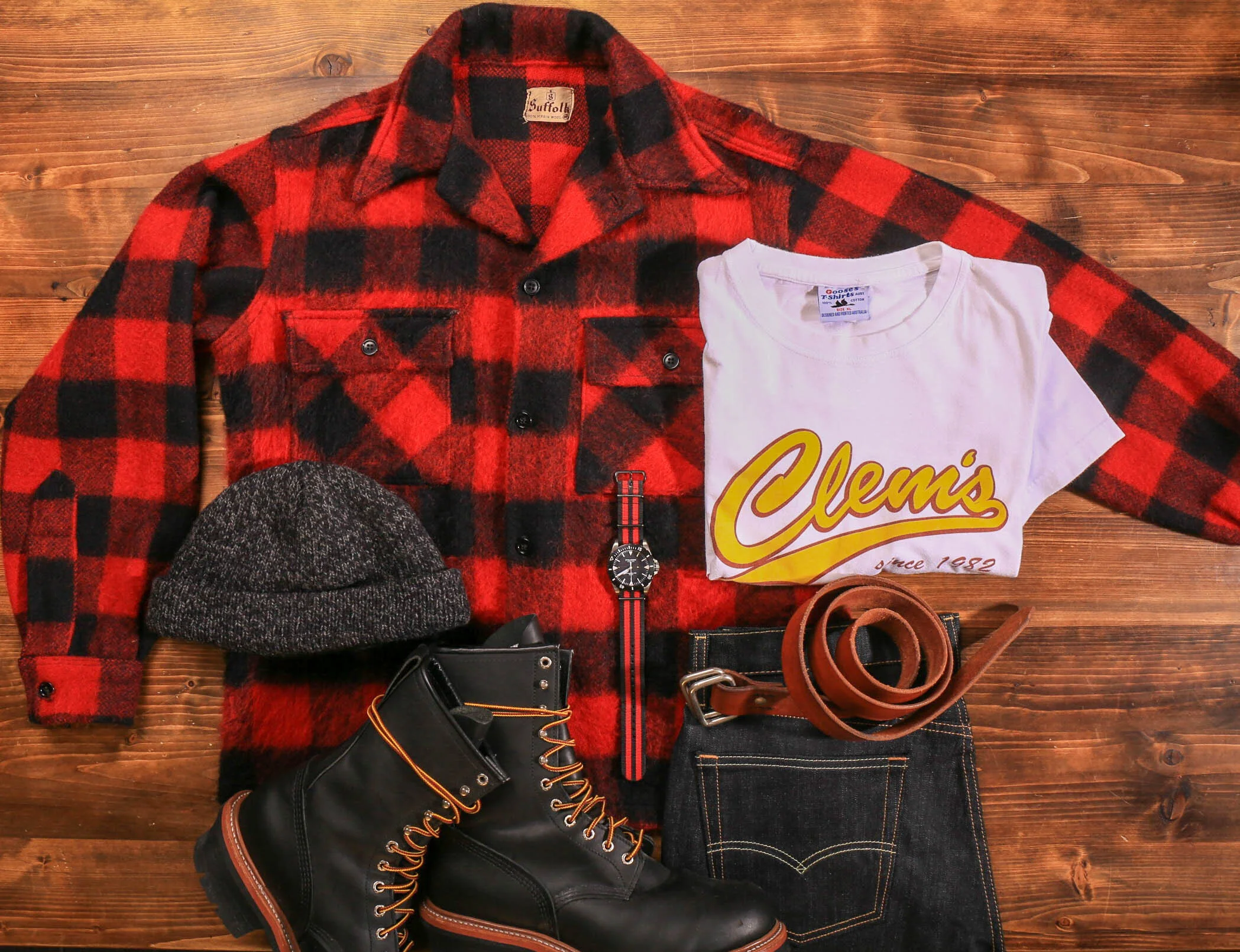 buffalo plaid wool jacket