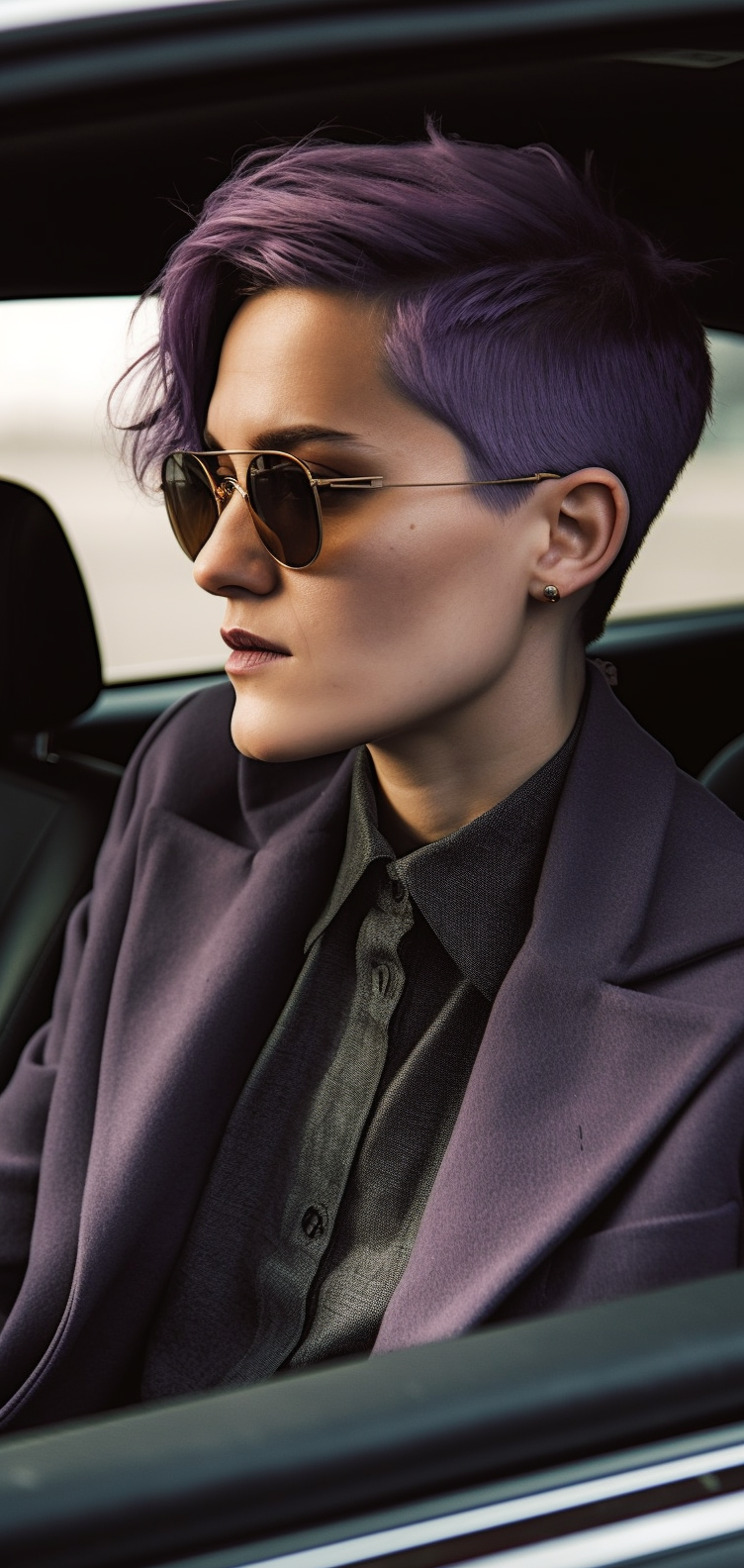 Jen_Palmer_woman_with_purple_hair_sitting_in_a_car_in_the_style_0371d277-98fa-48eb-a88e-b9aff8f2b2ce.png