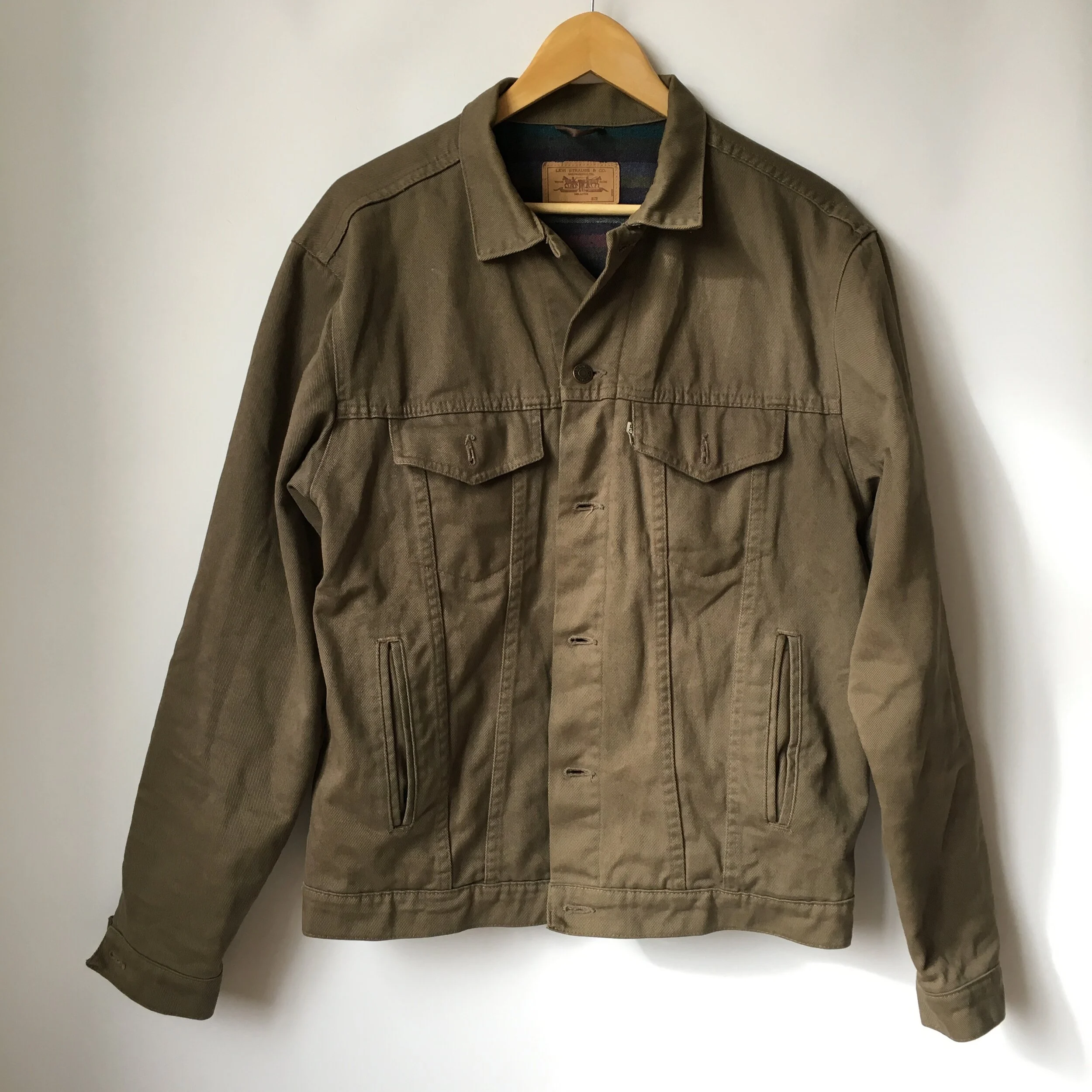 Levi's khaki denim jacket Clearance