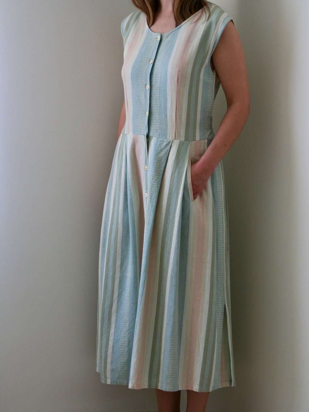 strapless open back dress RETRO STRIPE Roller Dress  Frock Me Out