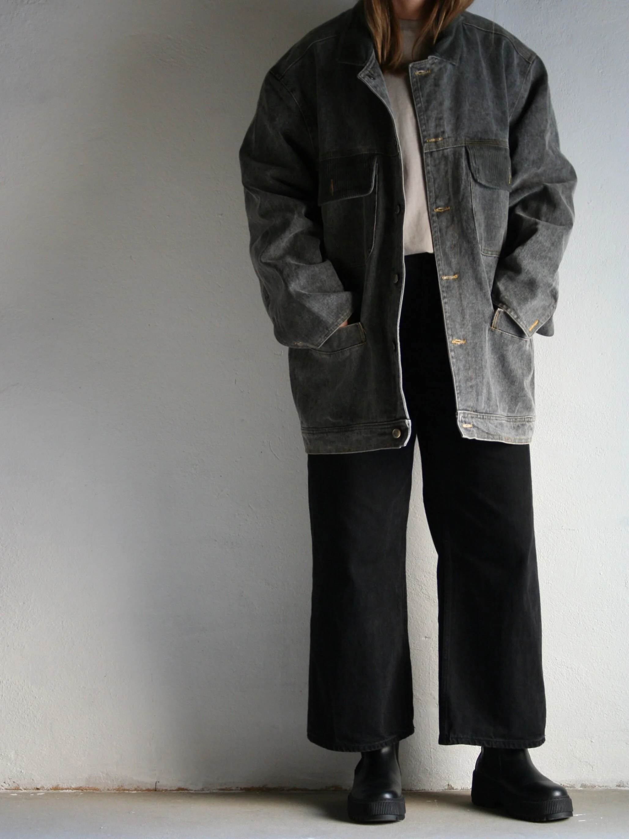 gray work jacket