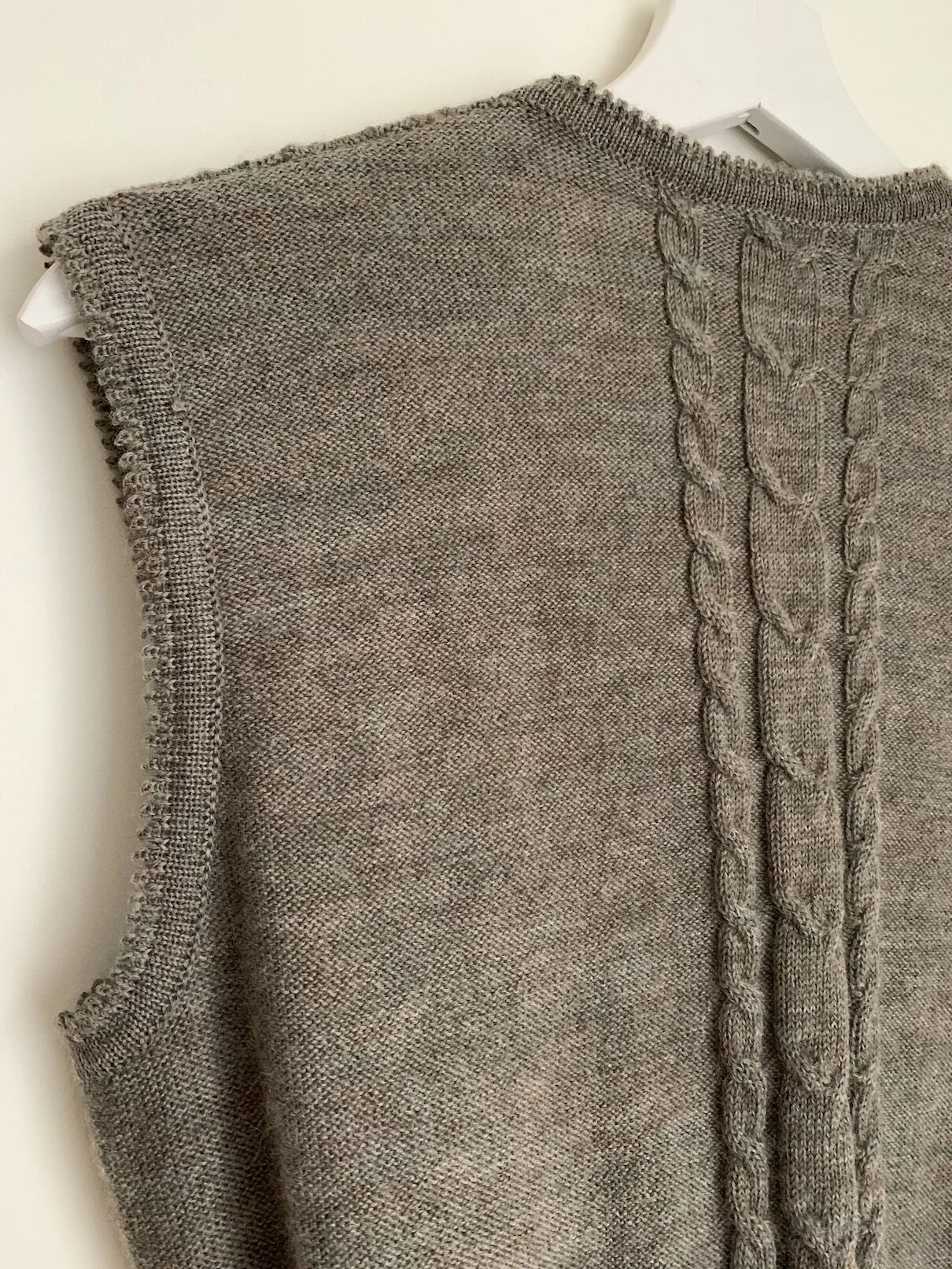 brown cable knit vest