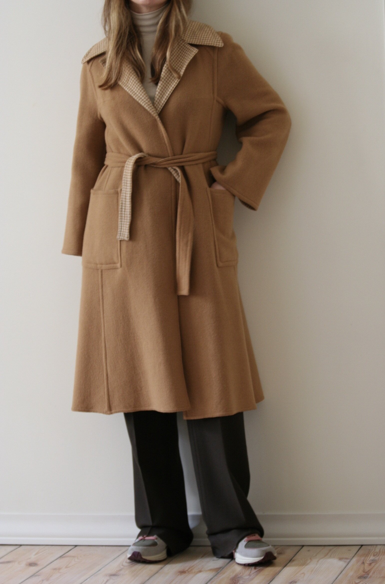 Weill Reversible Beige Wool Robe Coat Vintage — VETER VINTAGE