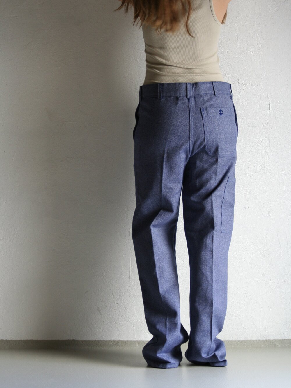 70s Blue Cotton Workwear Pants — VETER VINTAGE