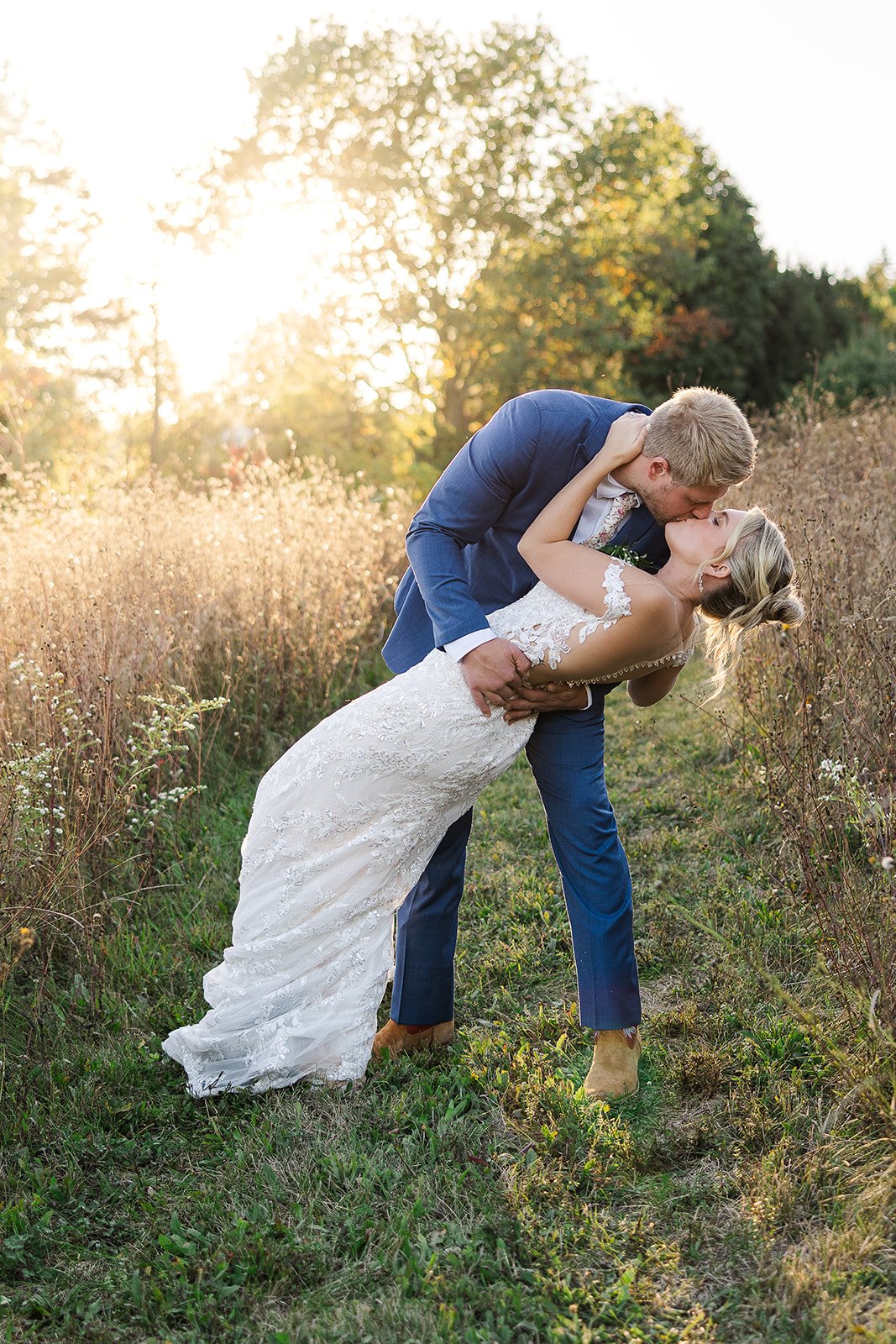 Finger Lakes Wedding Bride and Groom just married Rochester York