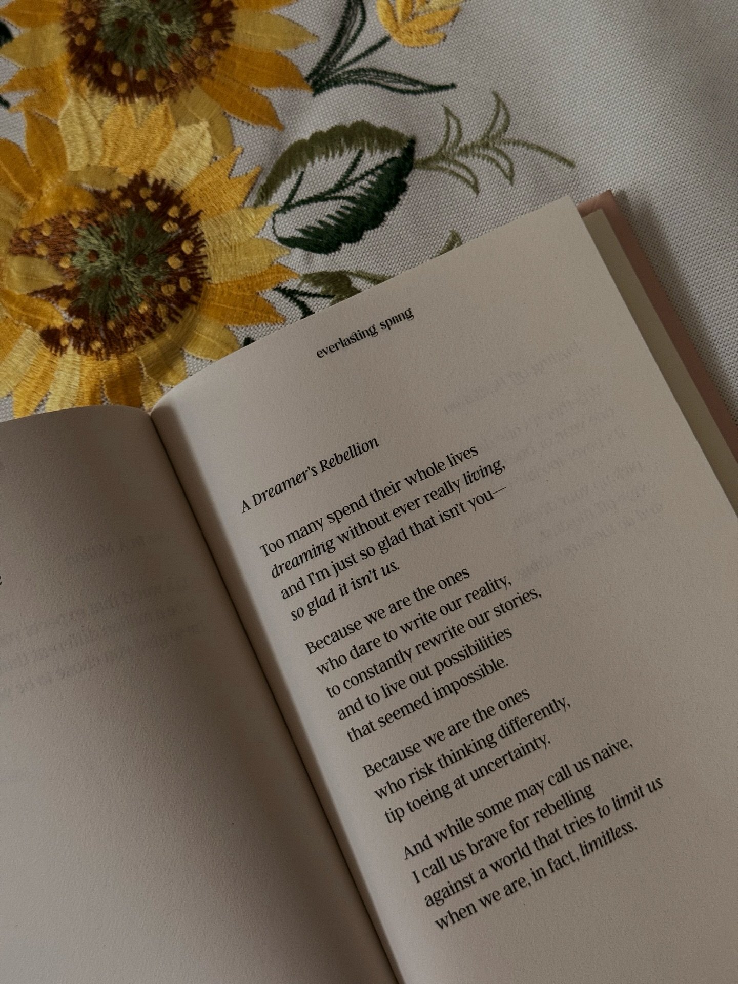 To the dreamers ☁️ 
&bull;
&bull;
&bull;
This poem comes from my first book, Everlasting Spring: 101 Poems for Every Season of Life. The inspo behind this one was to lift up fellow dreamers, to not fly alone. I know there&rsquo;s a lot of us out ther