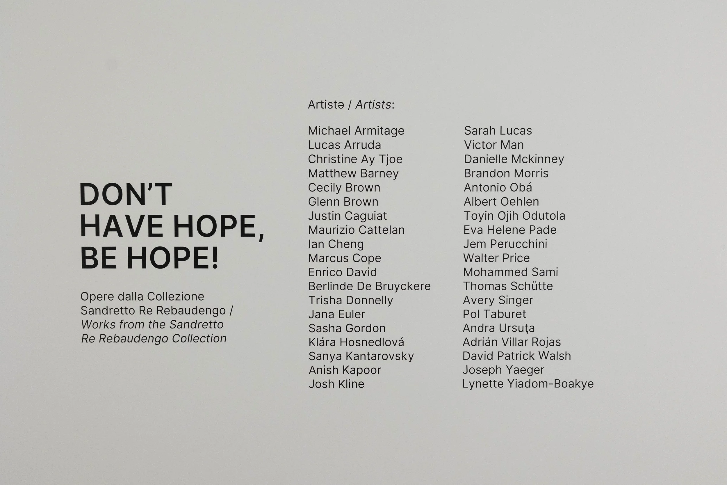 Don’t have hope, be hope!