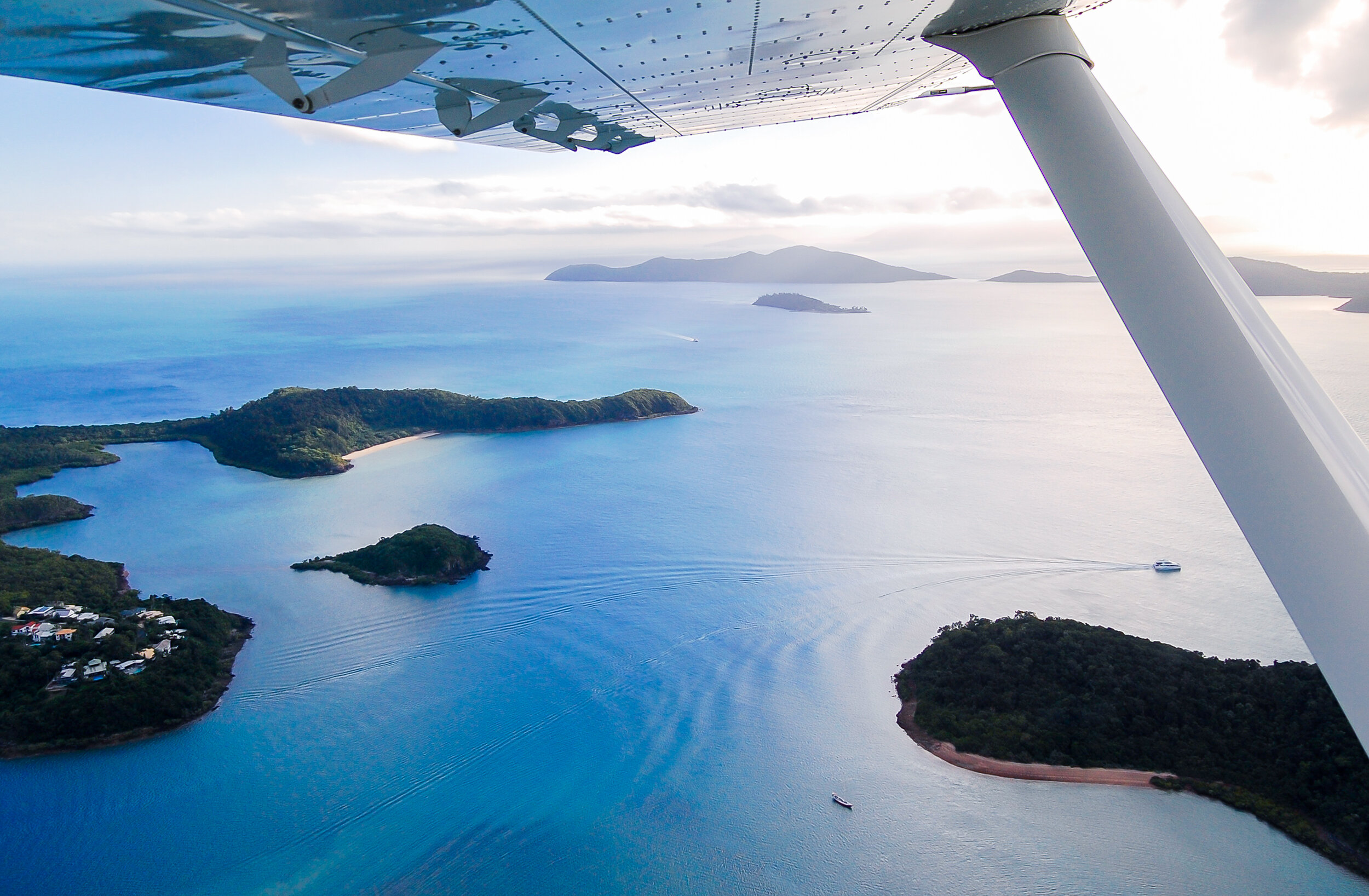Scenic flight at Whitsunday Islands, Queensland