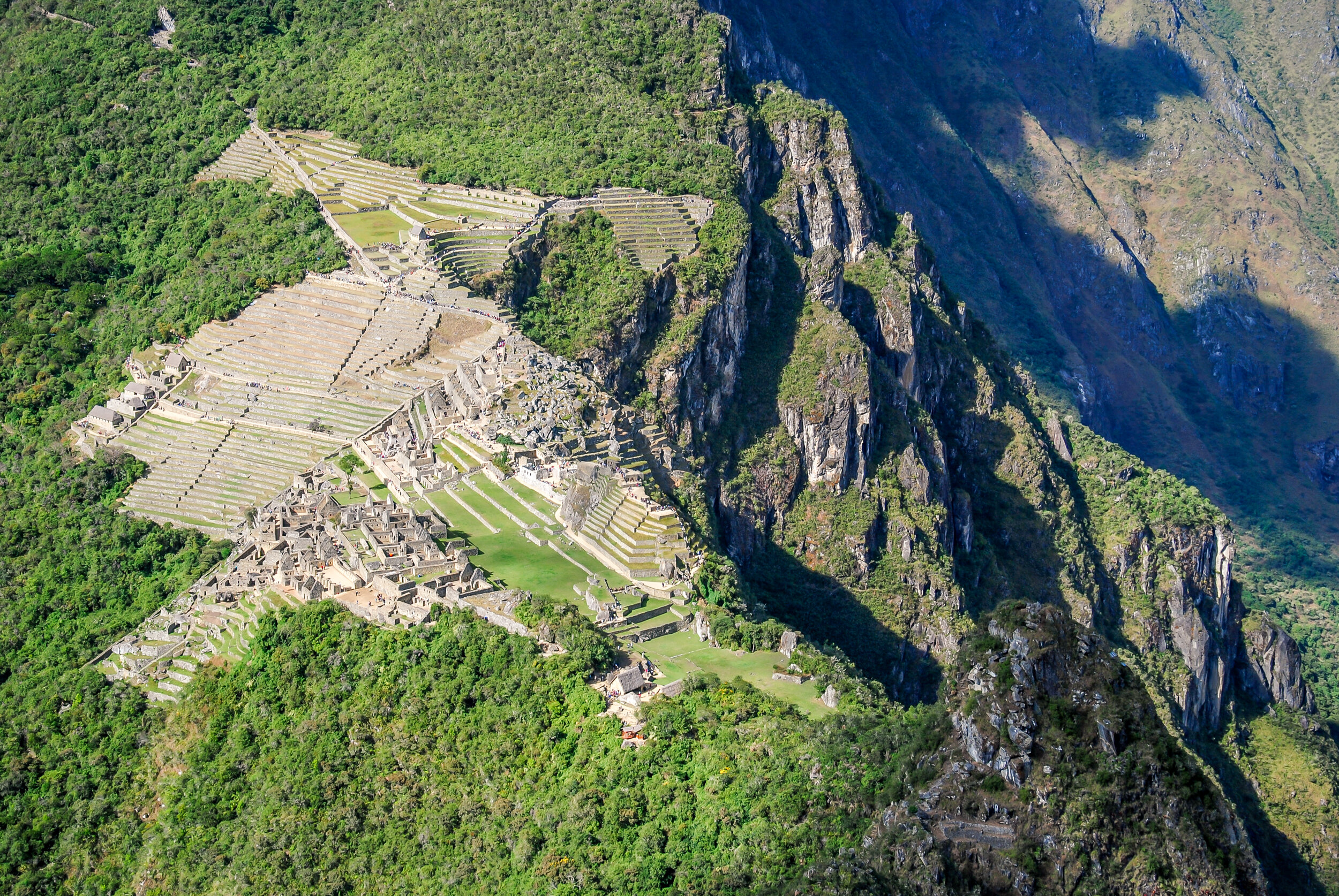 Machu Picchu dall'alto, Perù