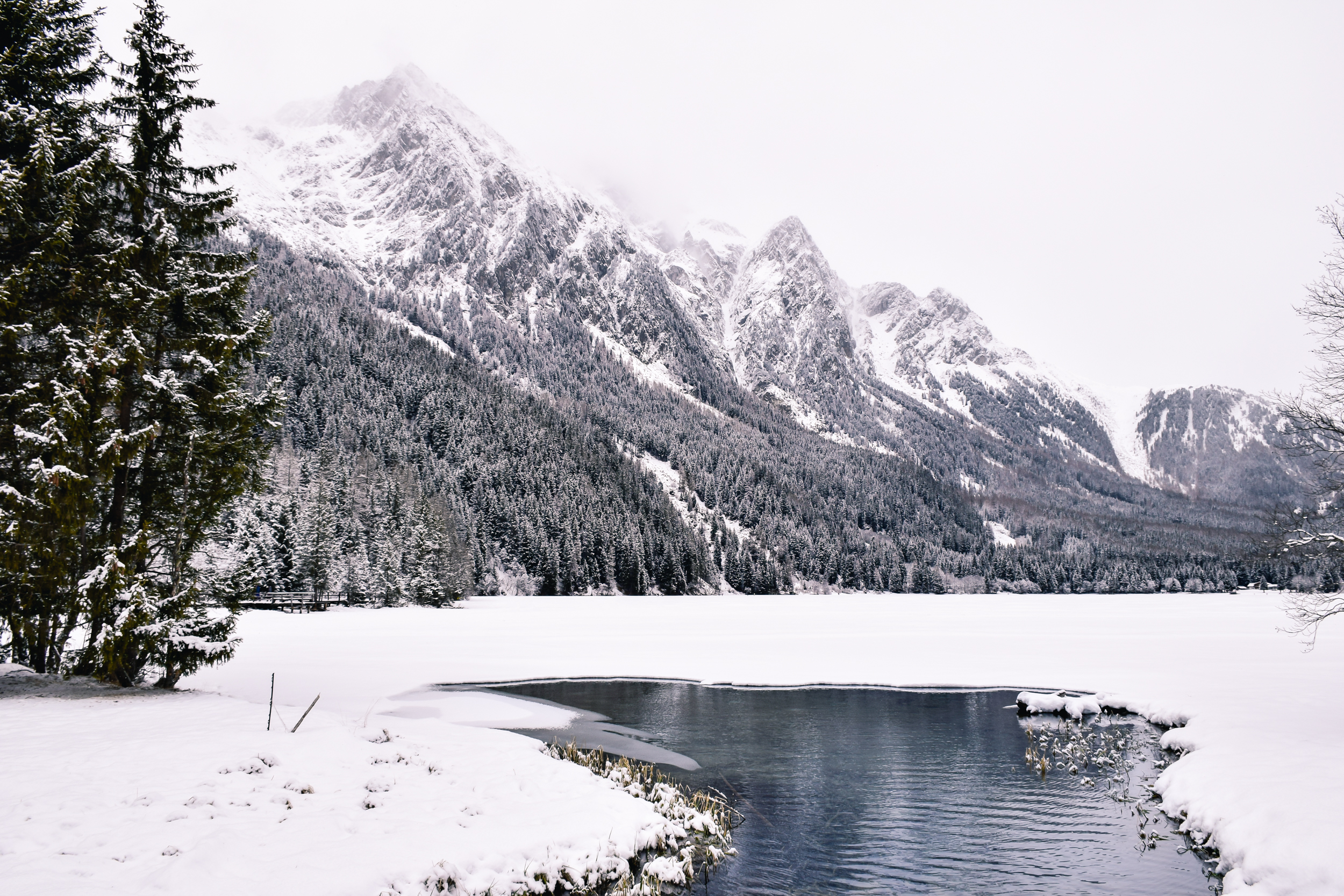 Winter Lake Braies, Dolomites