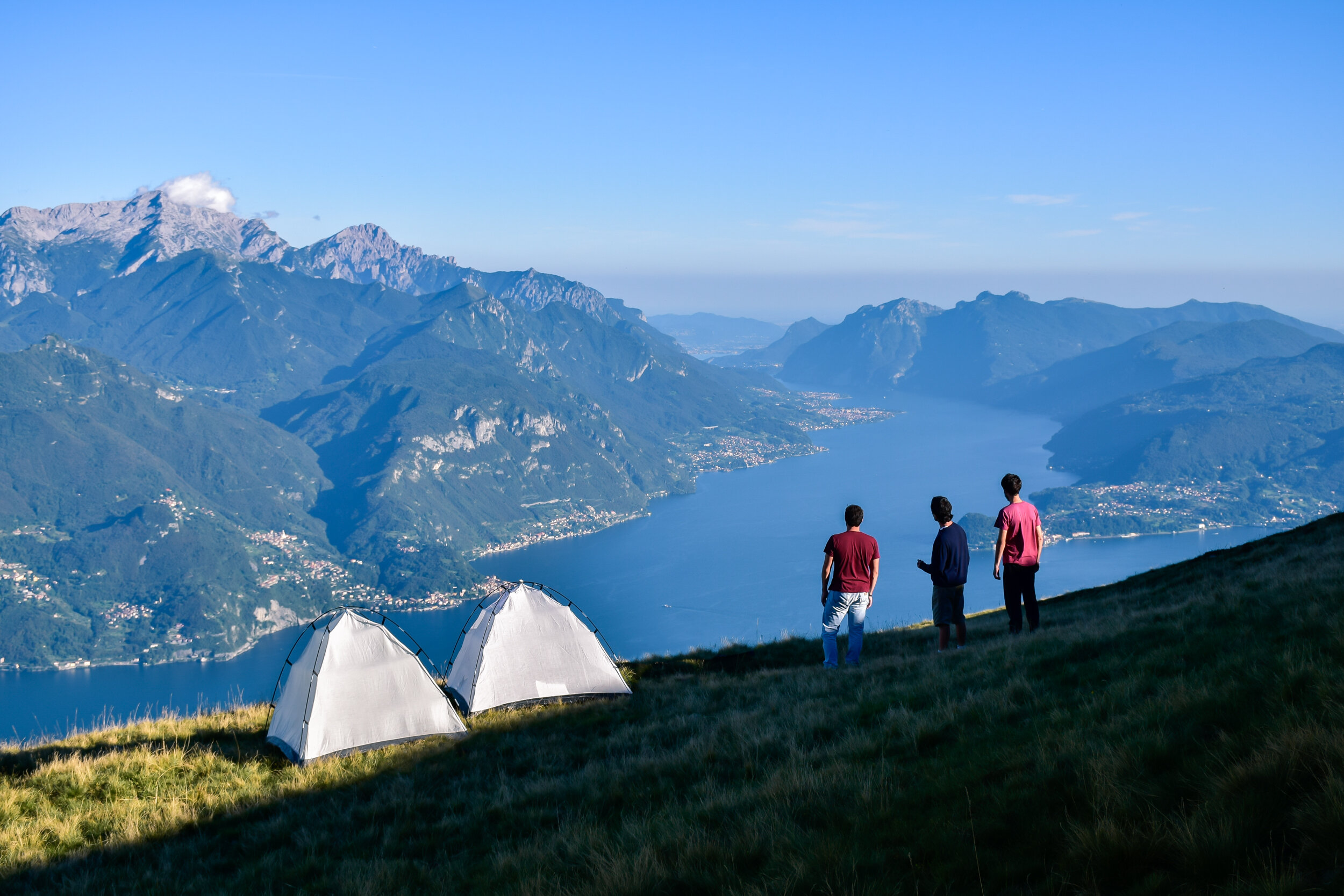 Tende sul lago di Como