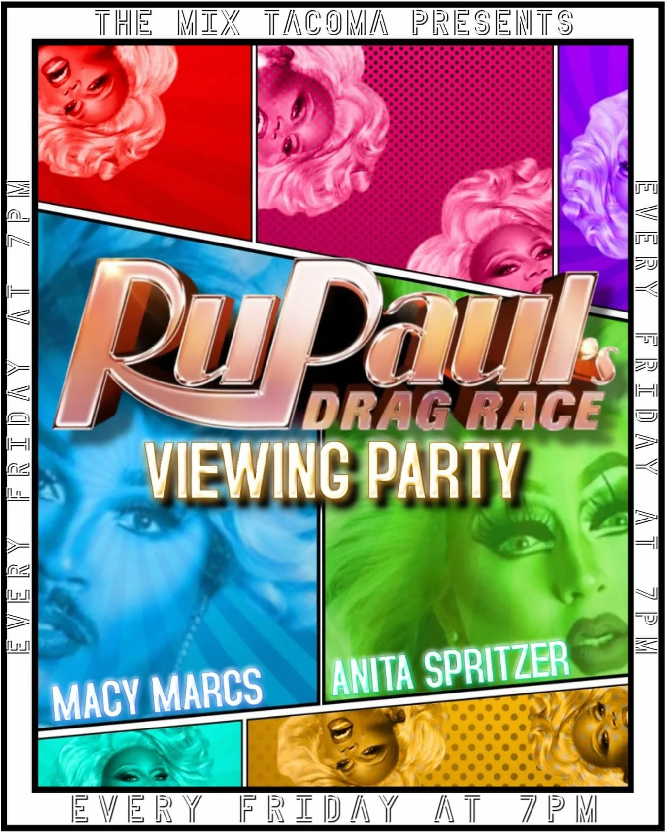 NEW SEASON ALERT! FRIDAYS just got a lot more FIERCE! Join us JAN 2ND for the premiere of RuPaul&rsquo;s Drag Race SEASON 18! Hosted by Anita Spritzer and Macy Marcs. Come on down EVERY FRIDAY for our VIEWING PARTY complete with TRIVIA, DRAG PERFORMA