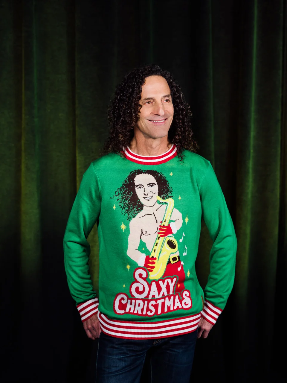Check out Kenny's Saxy Christmas Sweater!