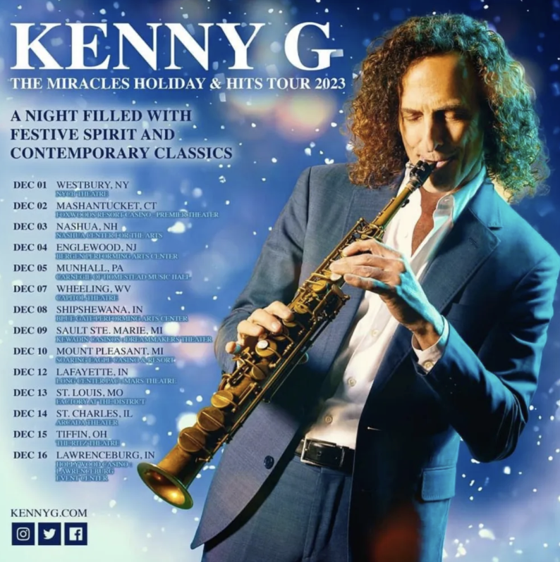 Kenny G Will Kickoff Third Consecutive Miracles Holiday &amp; Hits Tour This December
