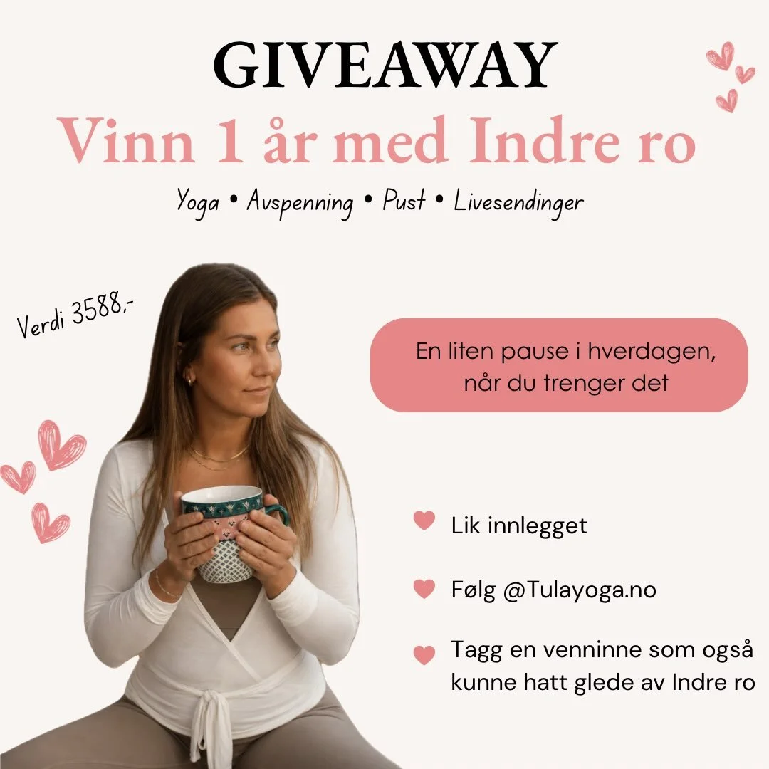 🌿 GIVEAWAY 🌿

Jeg har lyst til &aring; gi bort ett helt &aring;r med Indre ro til &eacute;n av dere 💛

Indre ro er skapt for deg som &oslash;nsker en liten pause i hverdagen. Et sted du kan komme tilbake til n&aring;r du trenger &aring; roe ned, l