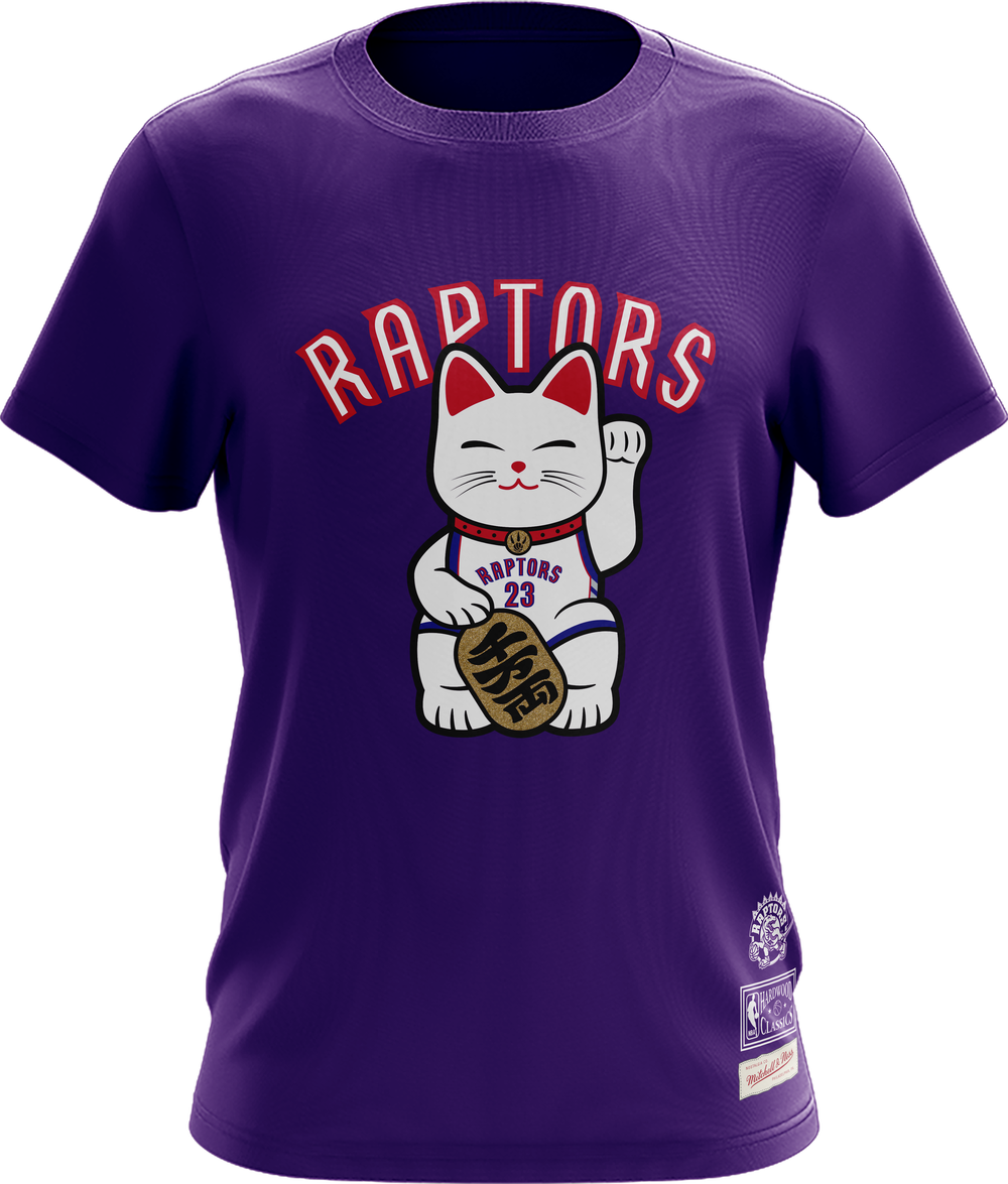 Mitchell & Ness Purple Toronto Raptors LNY Lucky Cat T-Shirt