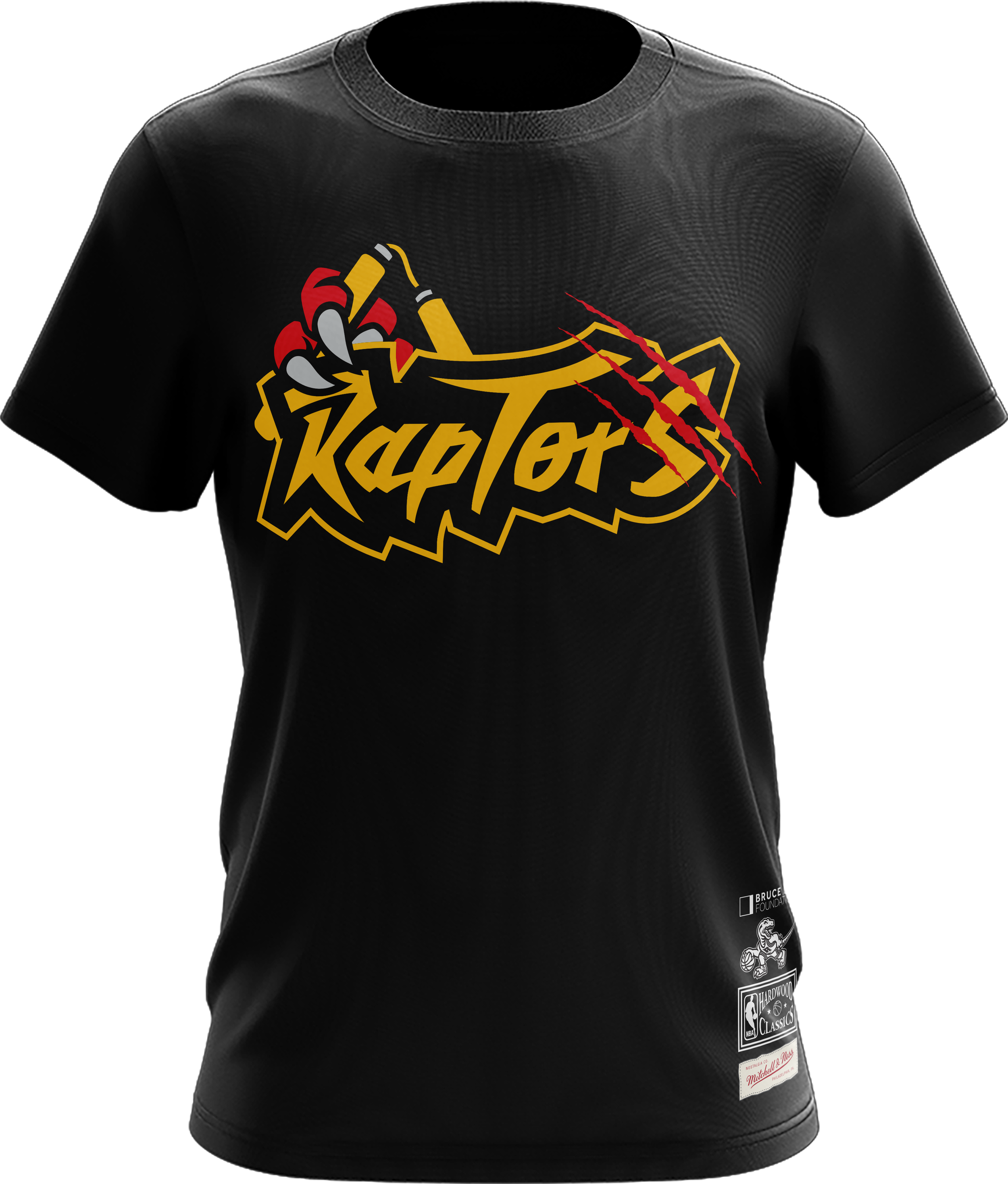 Mitchell &amp; Ness Toronto Raptors x Bruce Lee T-shirt - BLACK